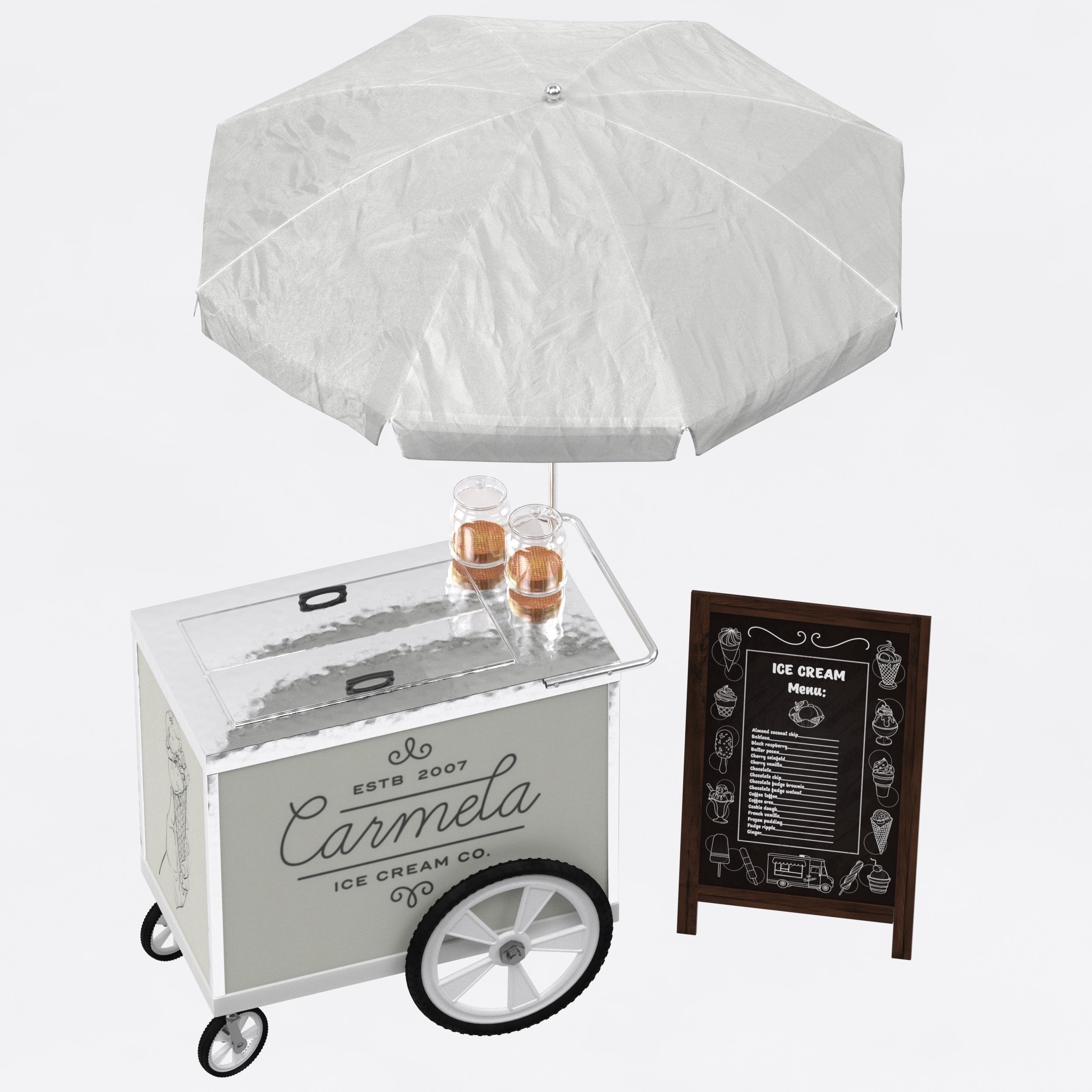 Food truck carmela Ice cream 2 3D model_17