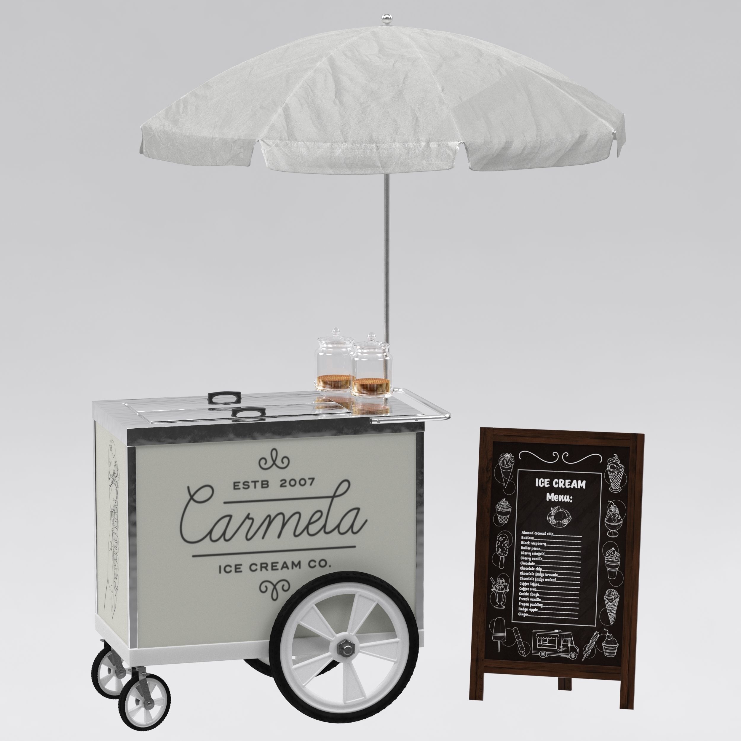 Food truck carmela Ice cream 2 3D model_5