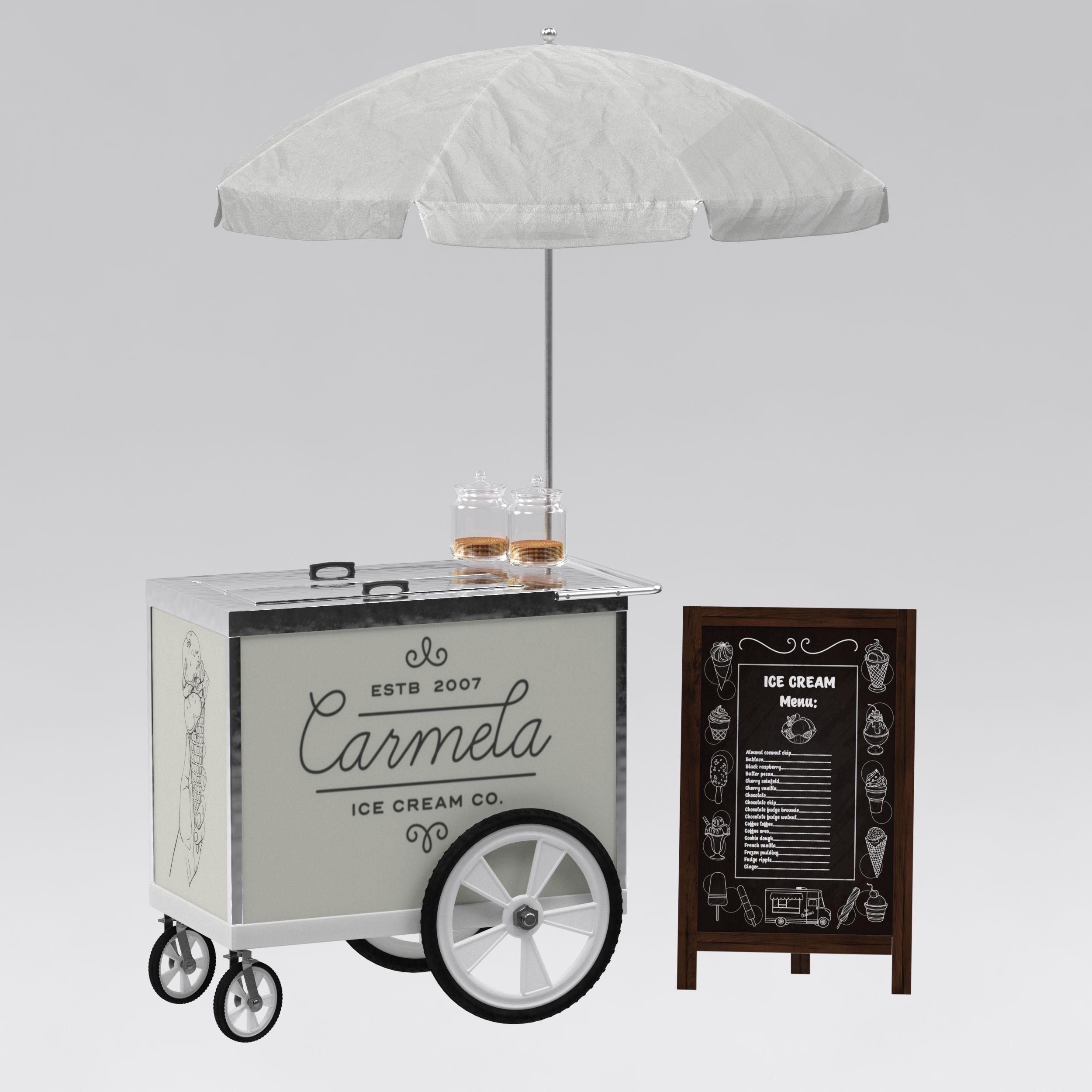 Food truck carmela Ice cream 2 3D model_7
