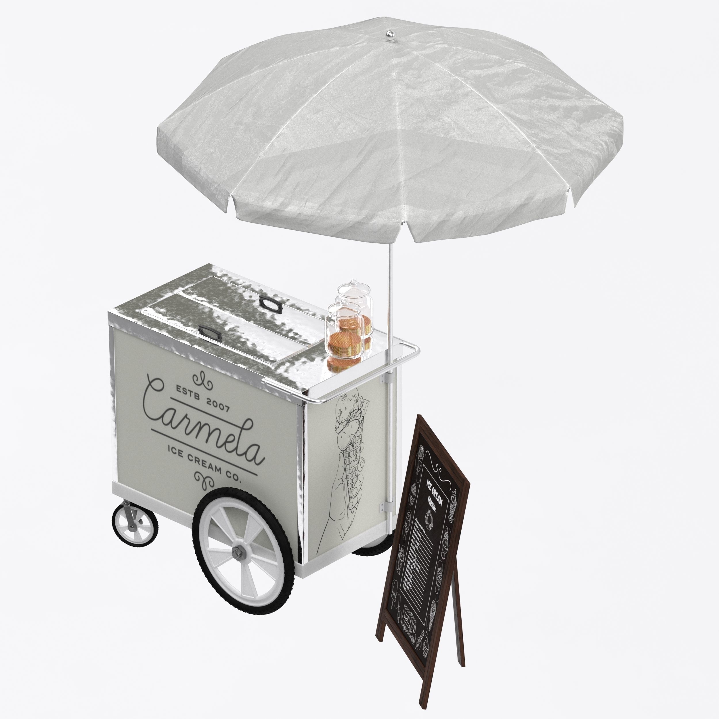 Food truck carmela Ice cream 2 3D model_18