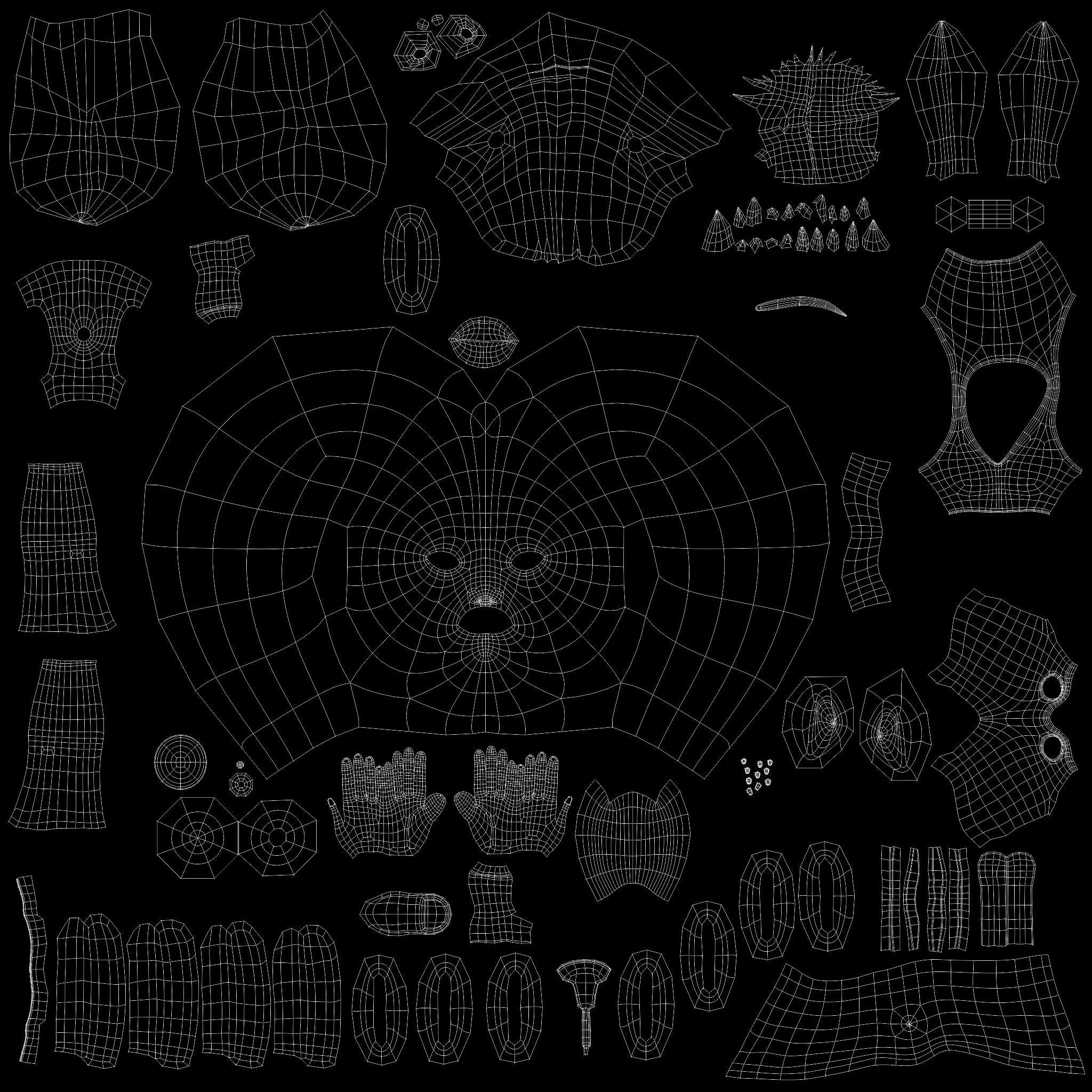 Jolisa cartoon girl with long hair and sneakers 3D model_8