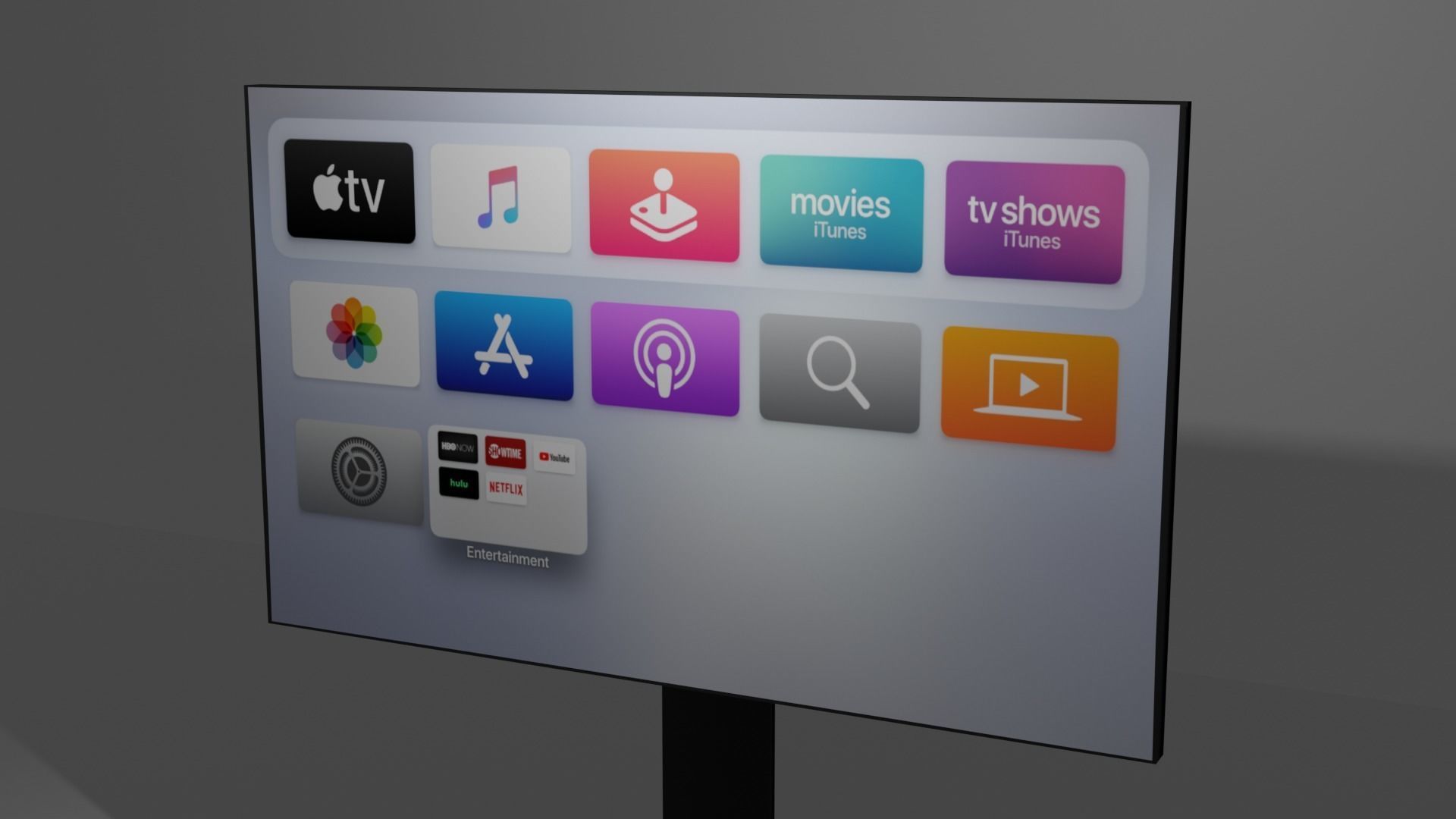 Modern Television Free 3D model_1