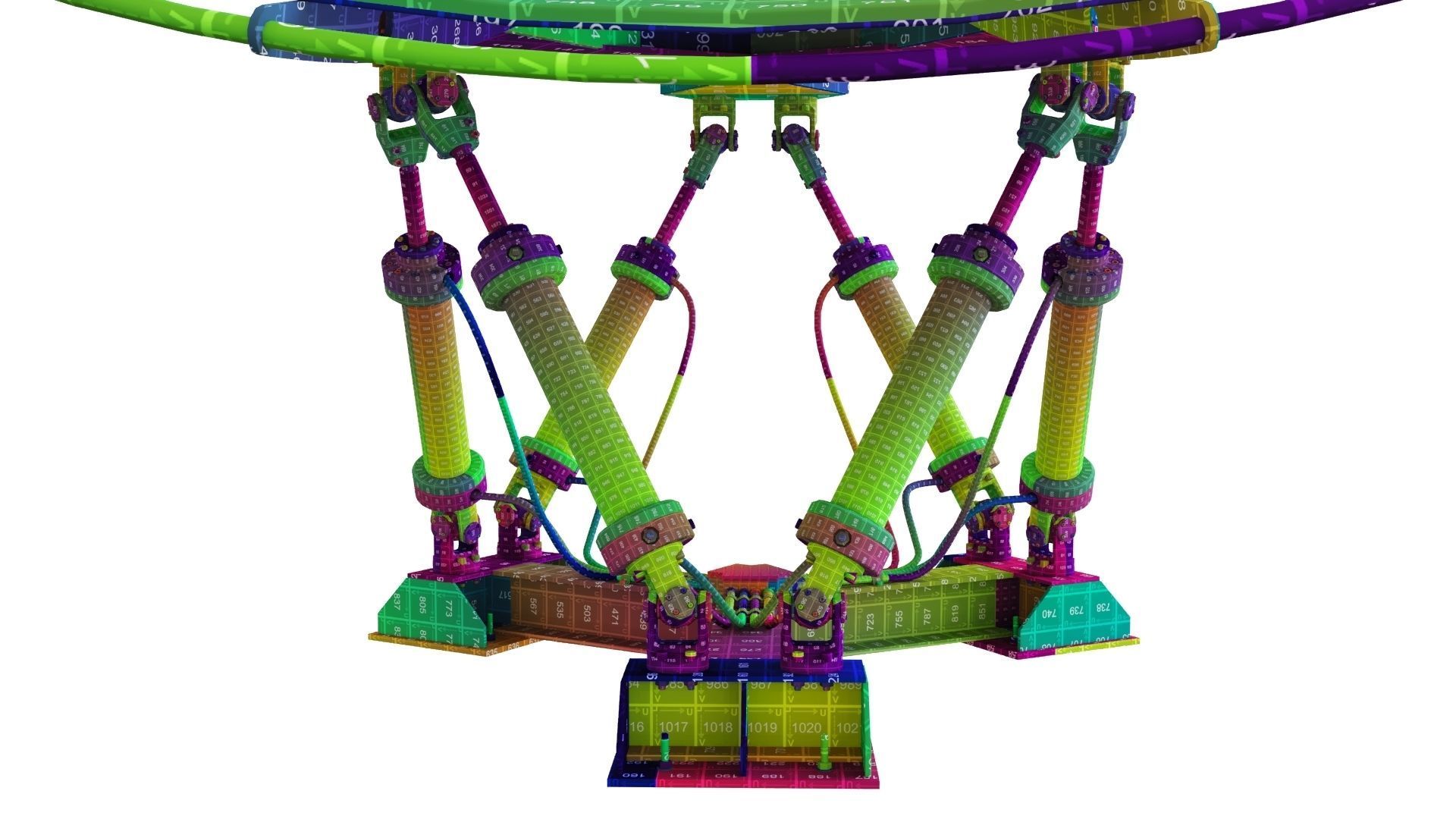 Satelite Dish on Hexapod Platform  3D model_19