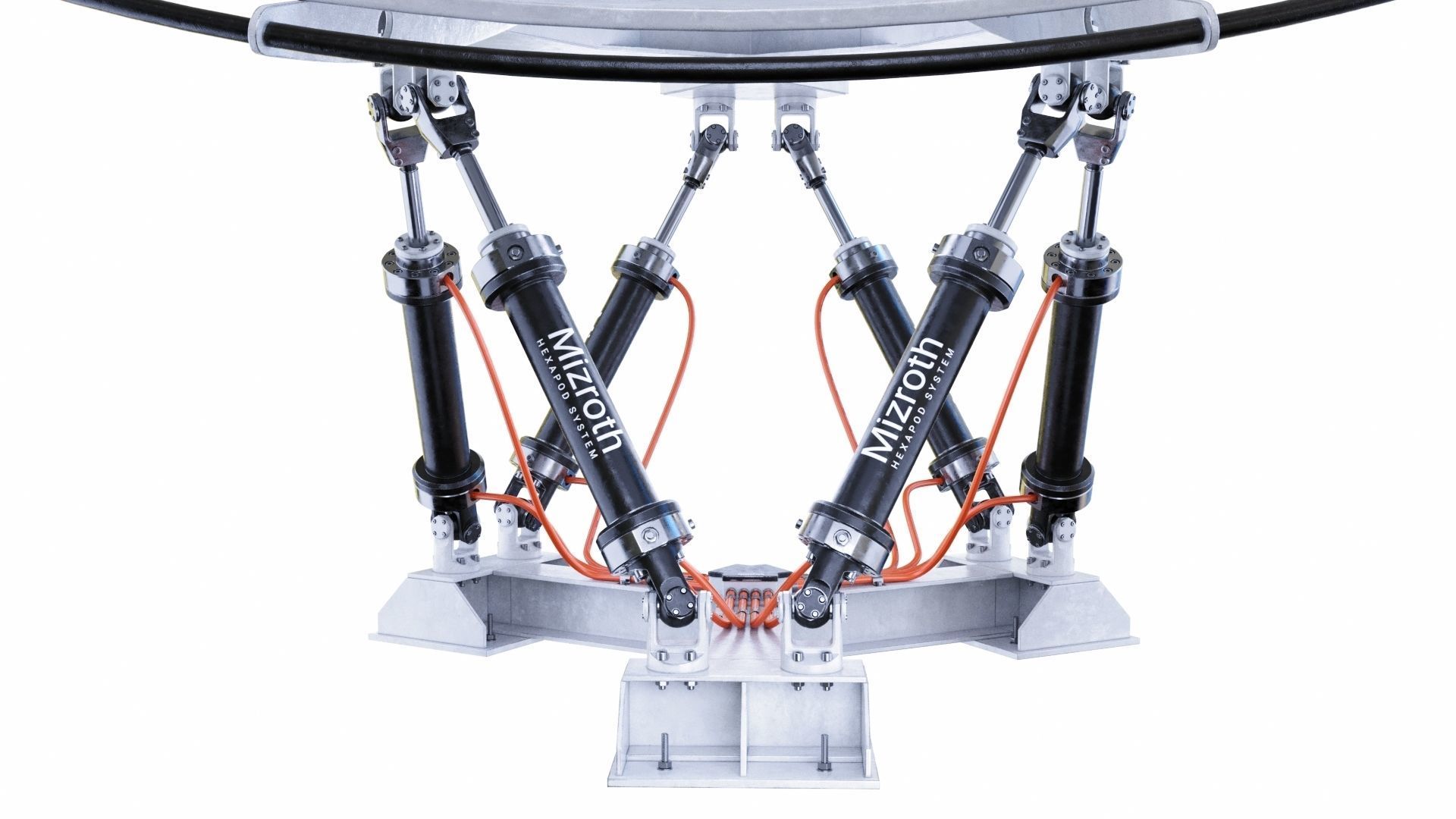 Satelite Dish on Hexapod Platform  3D model_5