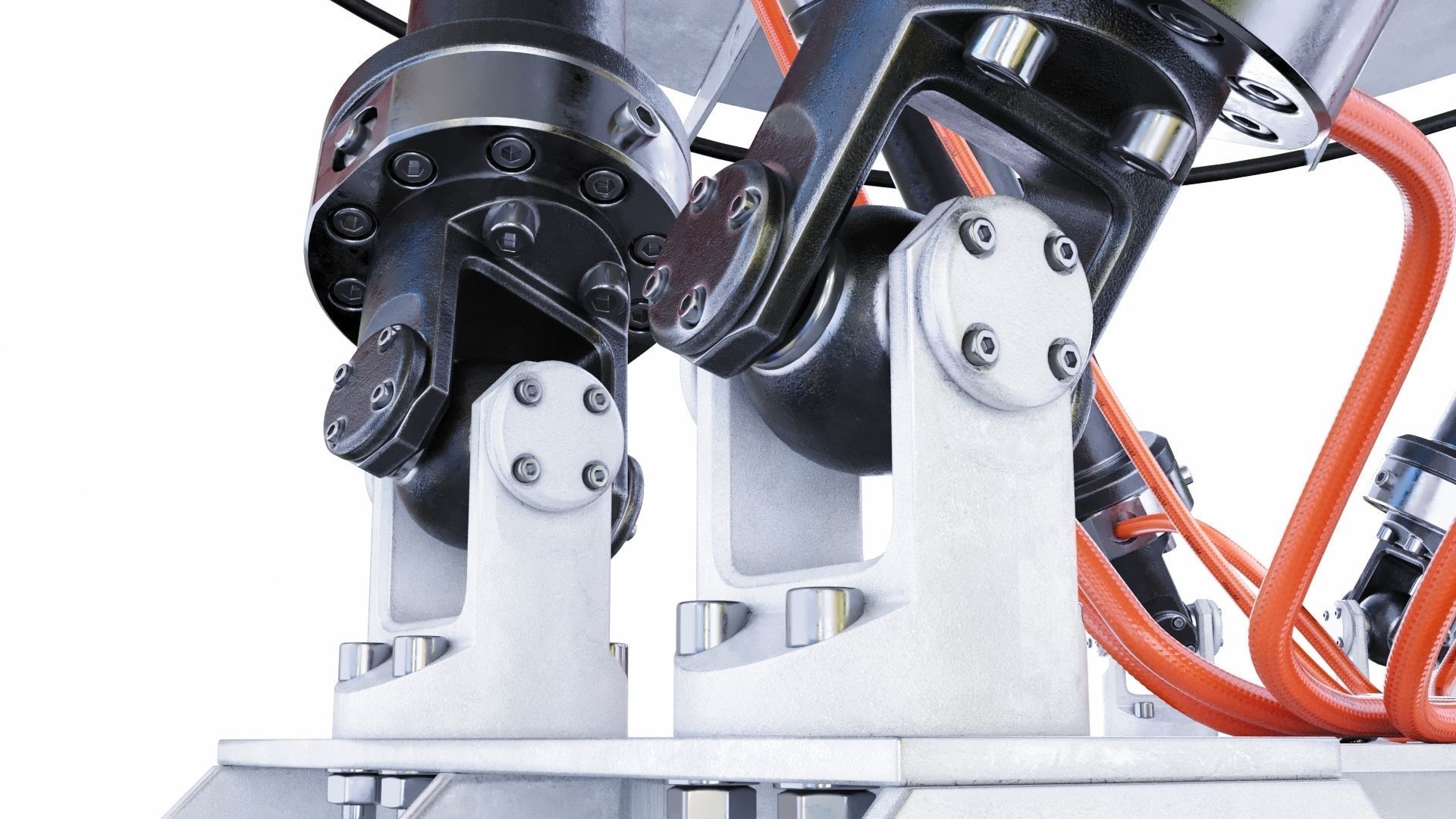 Satelite Dish on Hexapod Platform  3D model_7