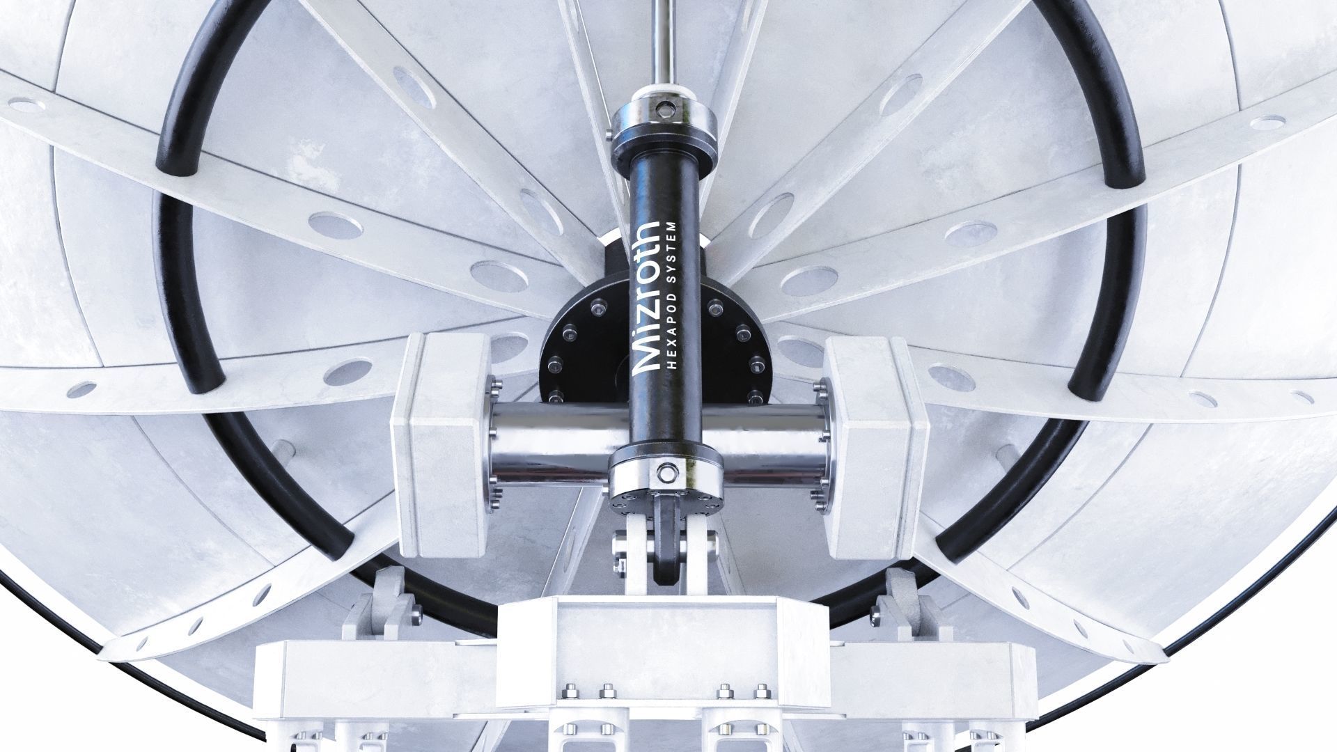 Satelite Dish on Hexapod Platform  3D model_3