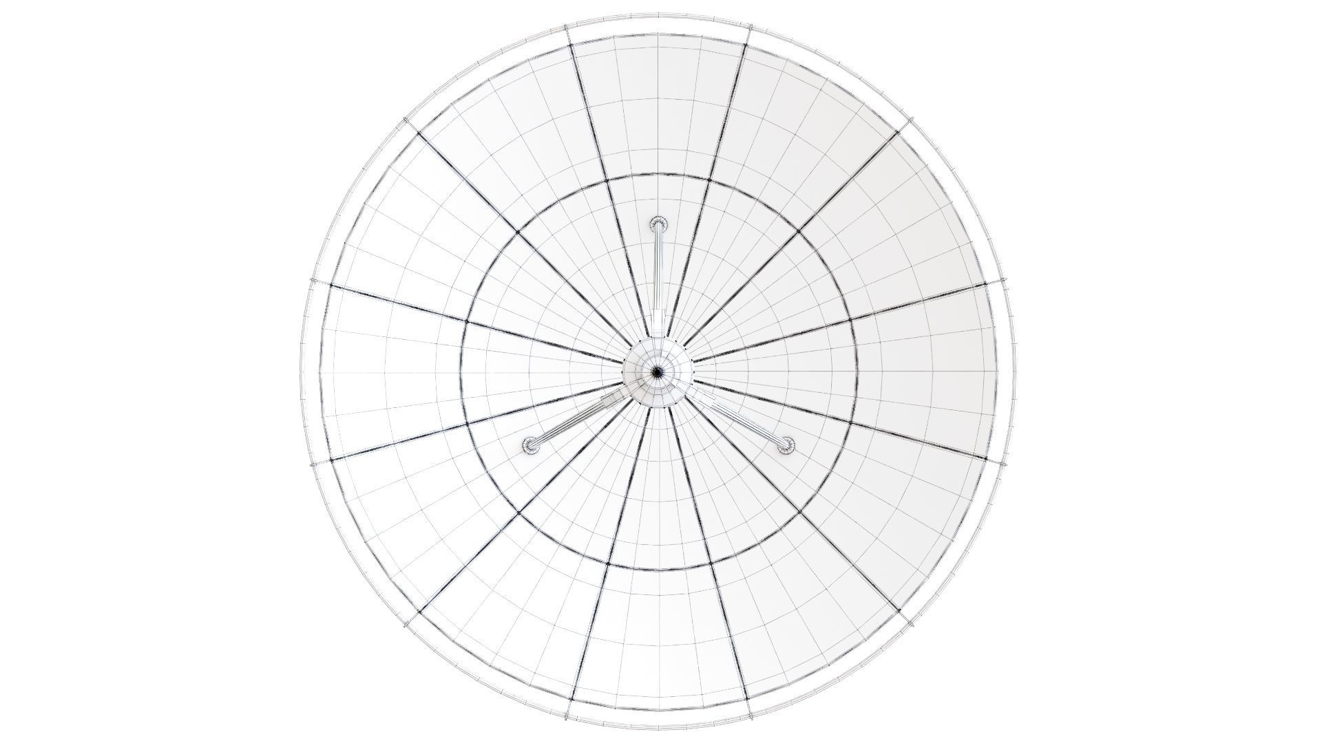 Satelite Dish on Hexapod Platform  3D model_13