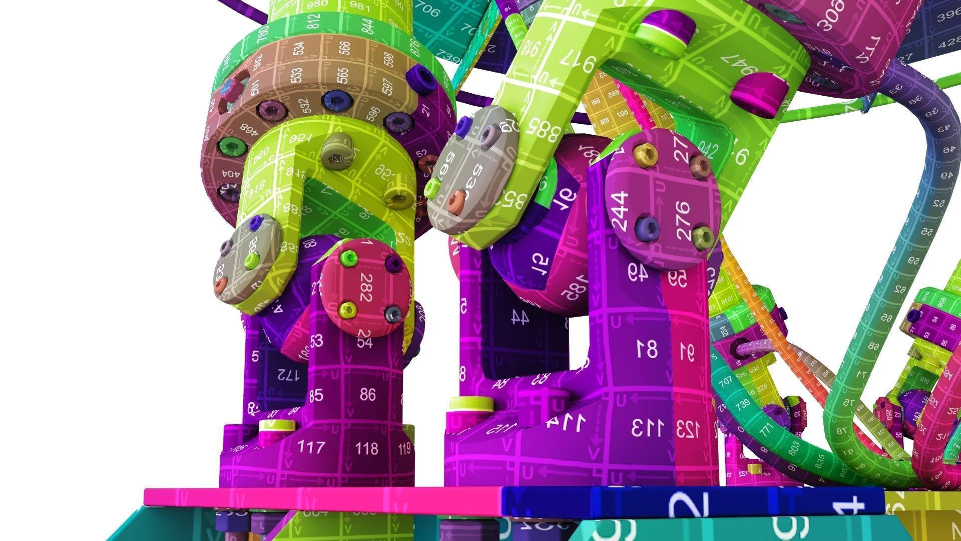 Satelite Dish on Hexapod Platform  3D model_20