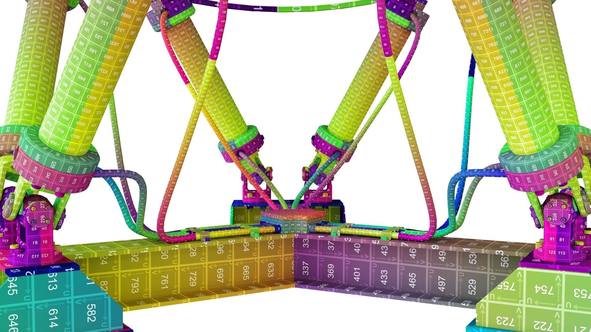 Satelite Dish on Hexapod Platform  3D model_21