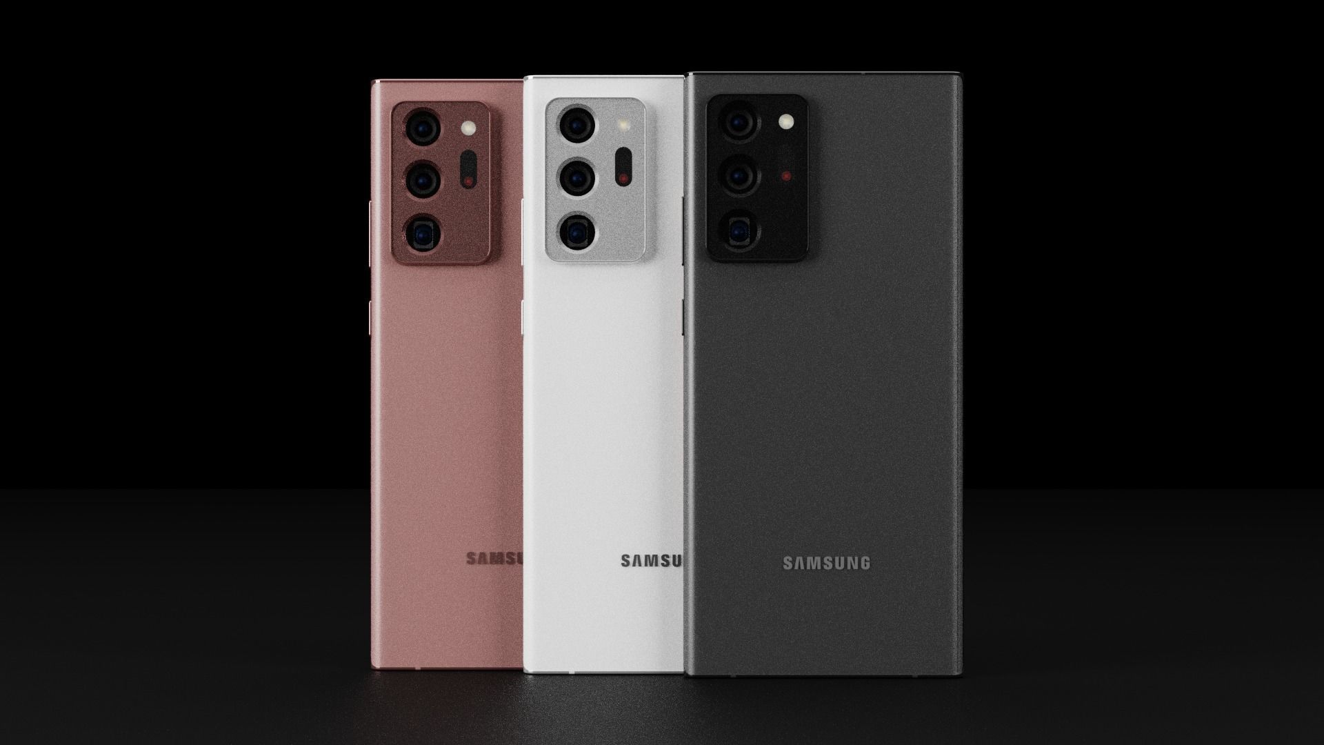 Samsung Galaxy Note 20 and Note 20 Ultra In Official Colors 3D Model Collection_9