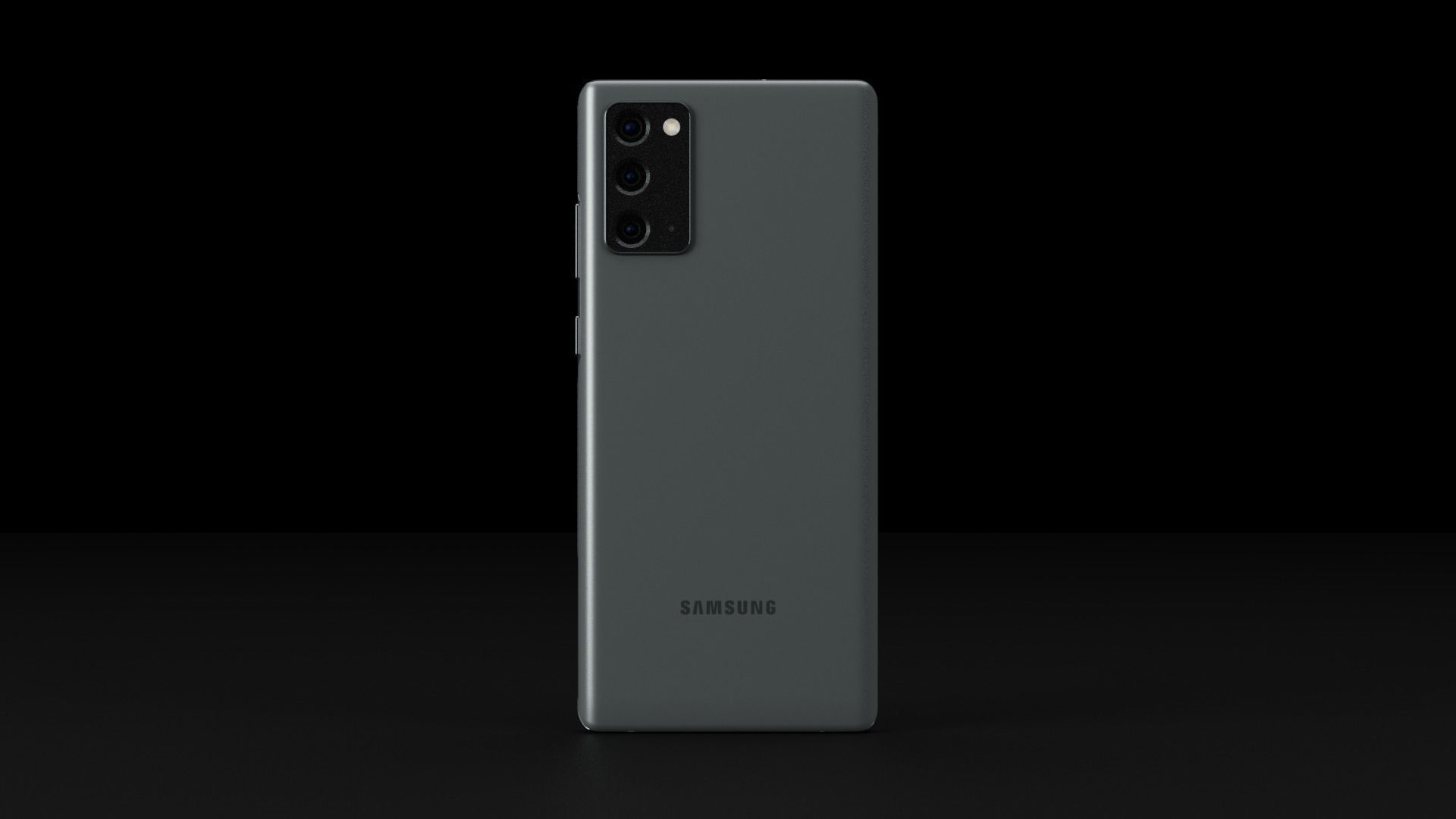 Samsung Galaxy Note 20 and Note 20 Ultra In Official Colors 3D Model Collection_3