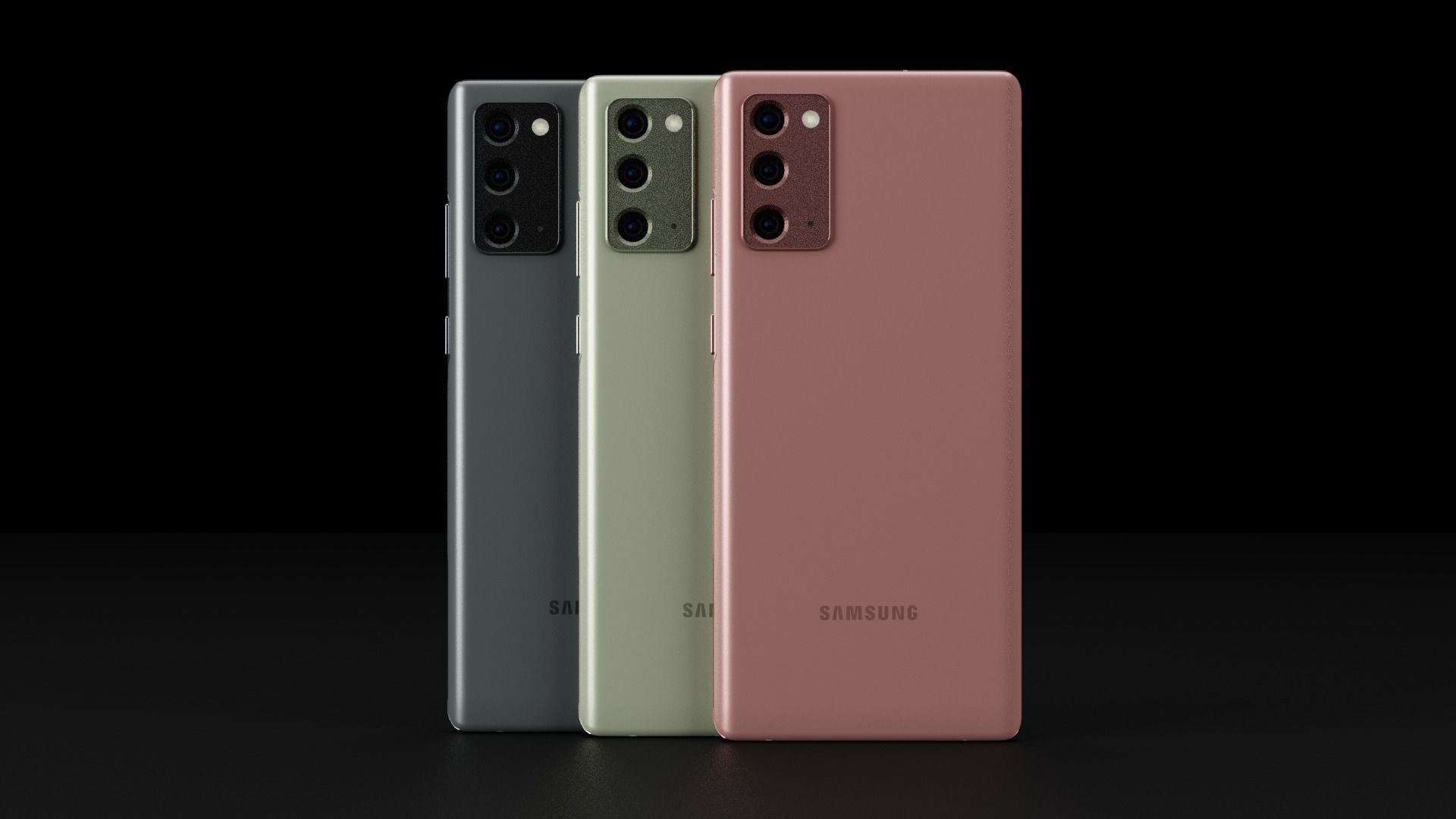 Samsung Galaxy Note 20 and Note 20 Ultra In Official Colors 3D Model Collection_7