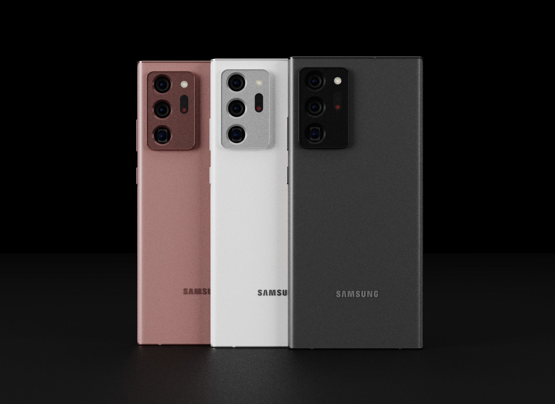 Samsung Galaxy Note 20 and Note 20 Ultra In Official Colors 3D Model Collection_2
