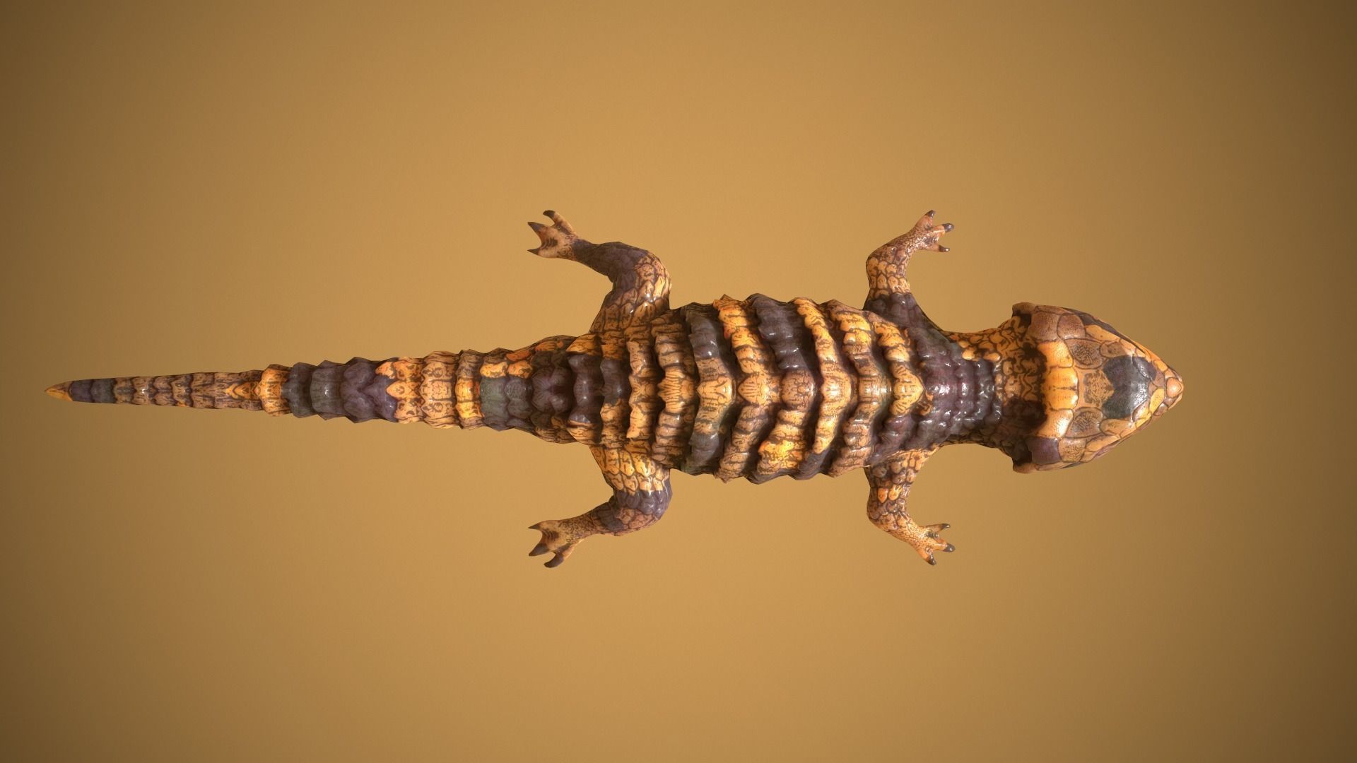Lizard Low-poly 3D model_4