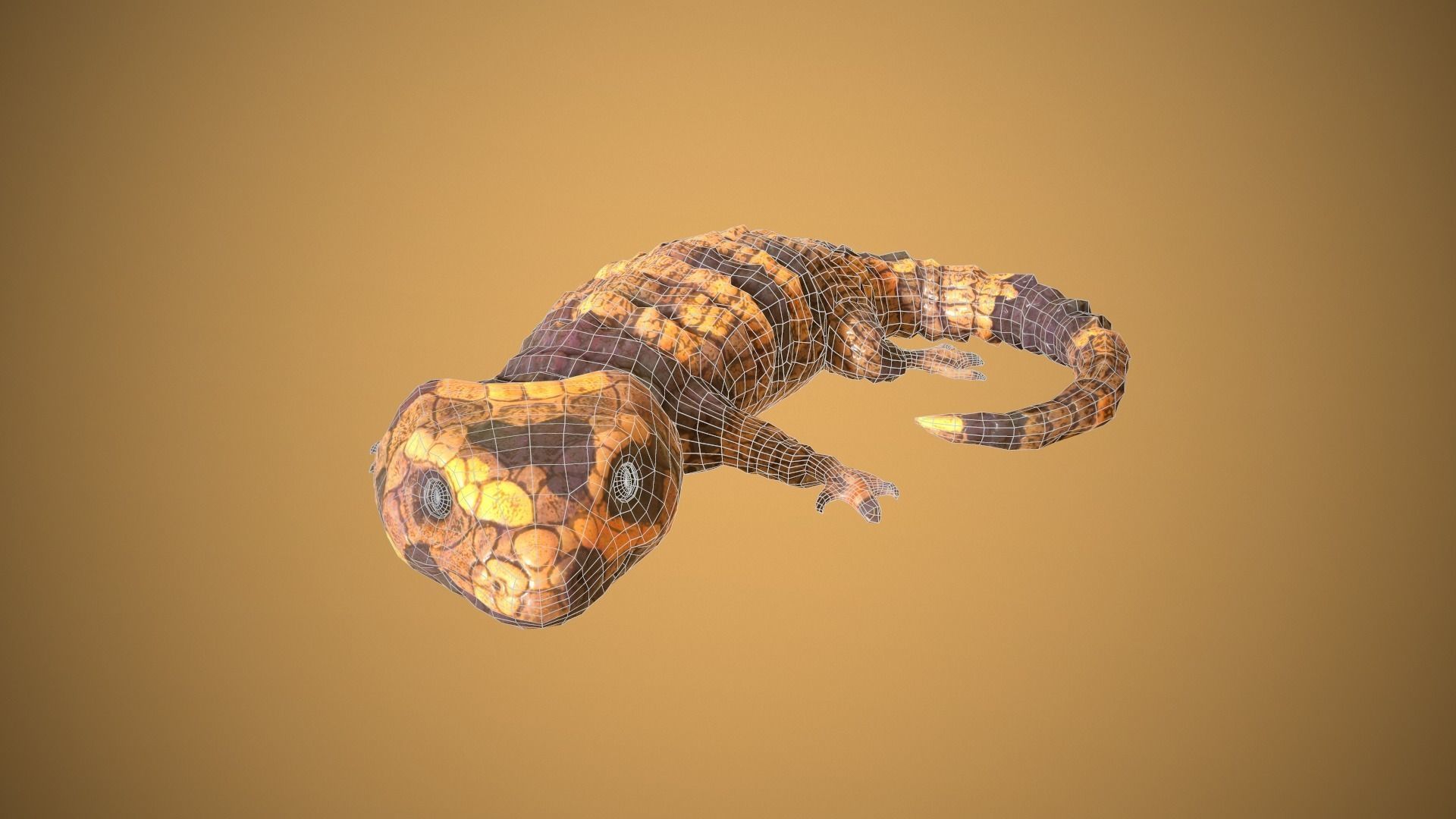 Lizard Low-poly 3D model_3