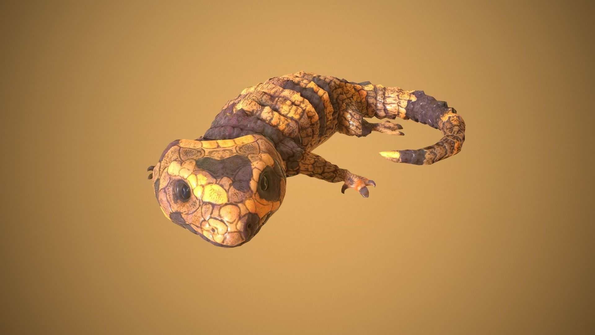 Lizard Low-poly 3D model_8