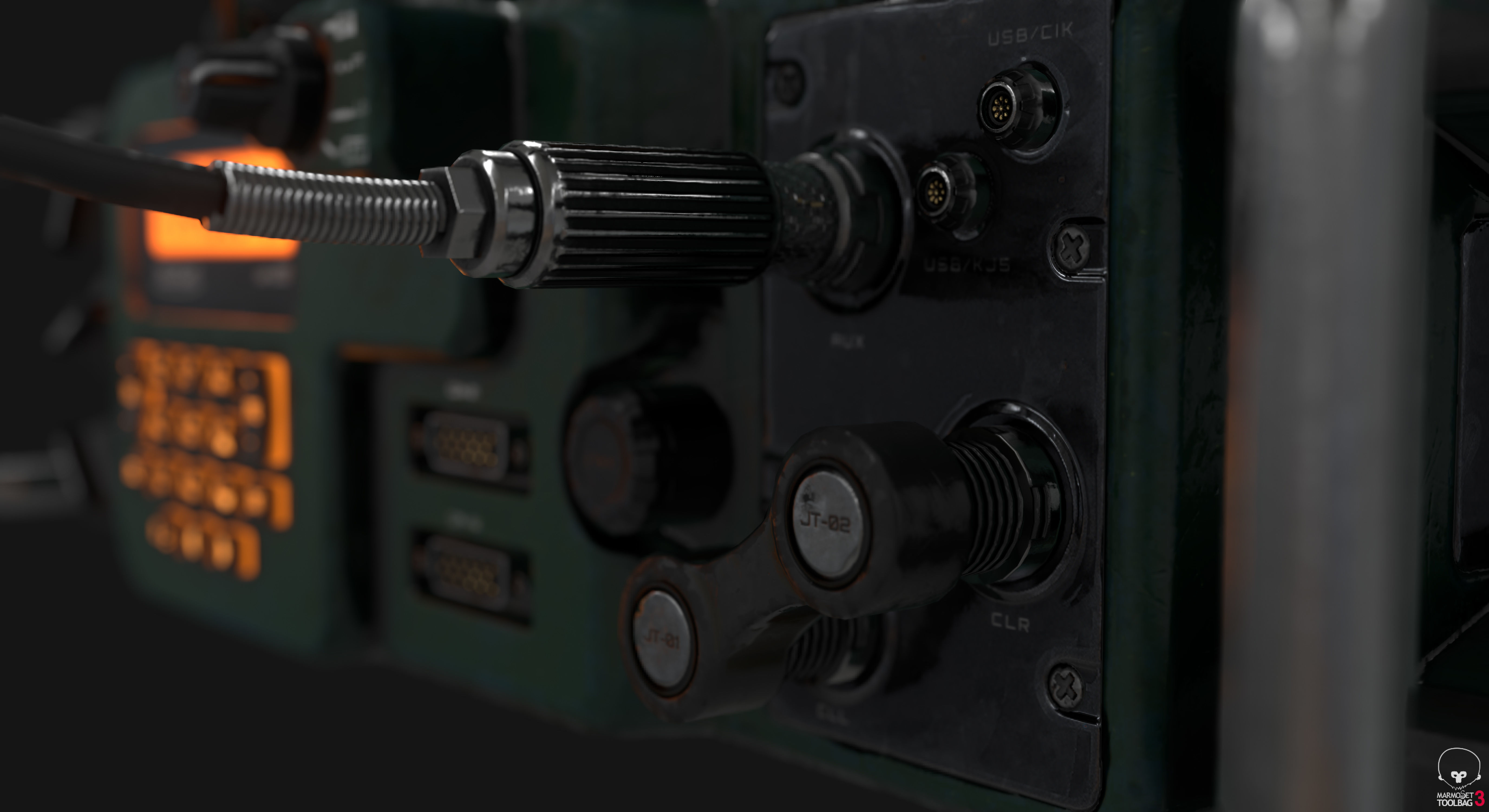 Military Radio Real Time - PBR Low-poly 3D model_4