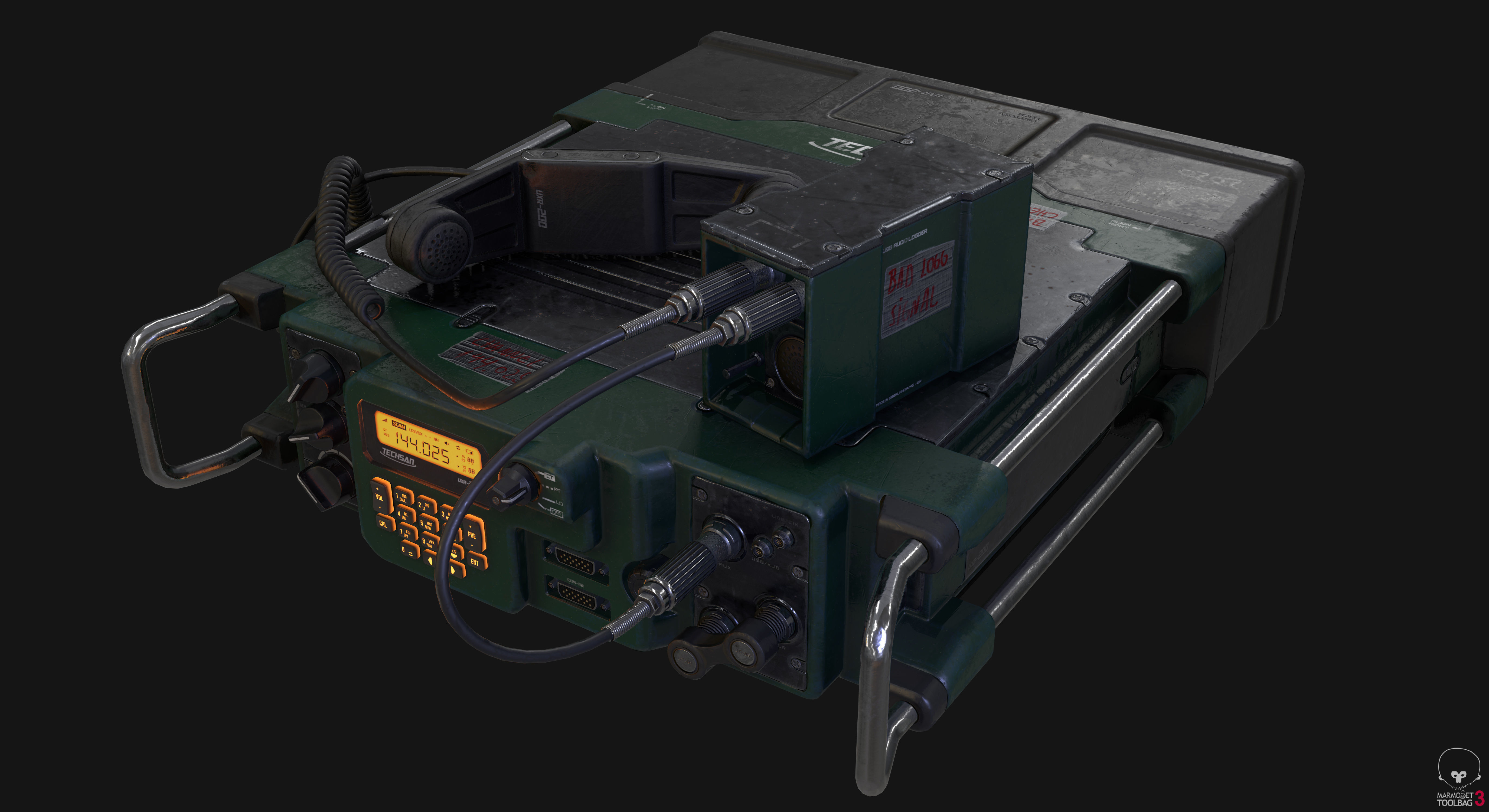 Military Radio Real Time - PBR Low-poly 3D model_2