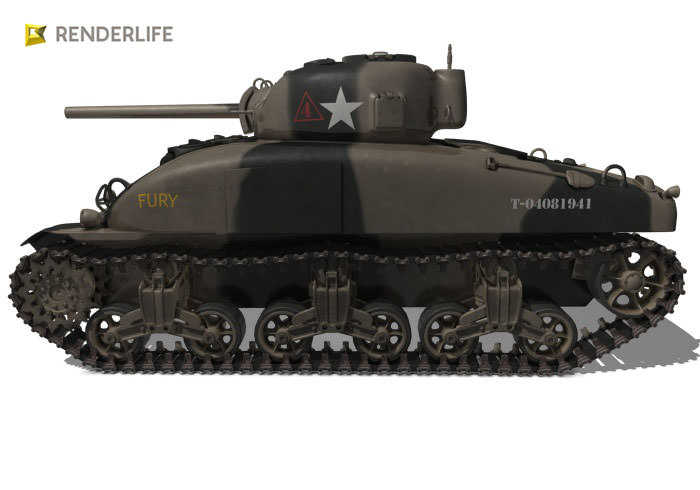 Sherman Tank M4A1 3D model_3