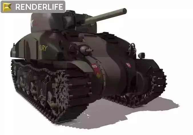 Sherman Tank M4A1 3D model