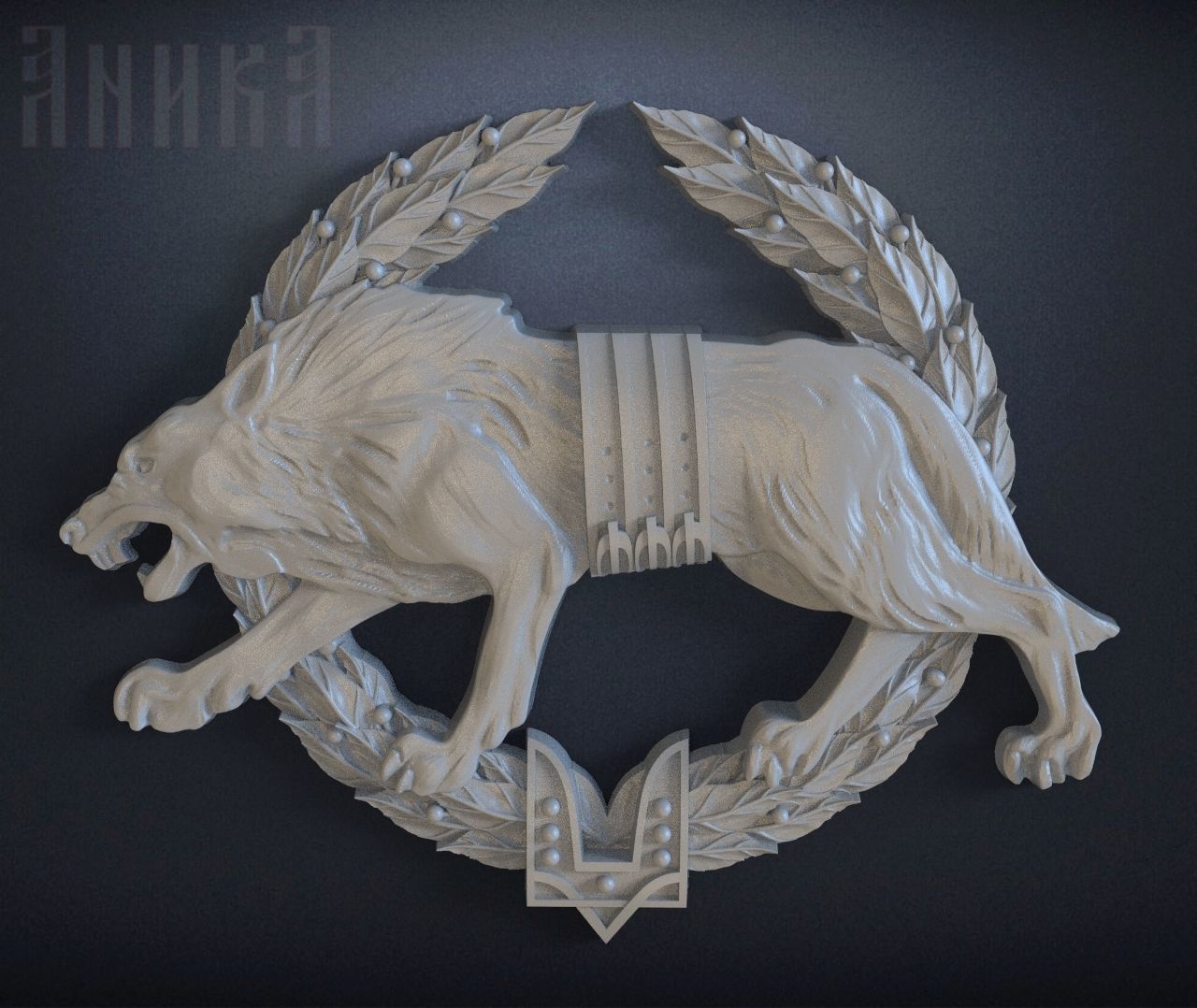 Laurel wreath 3D print model_5