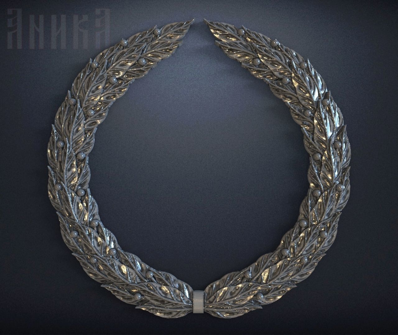 Laurel wreath 3D print model_2