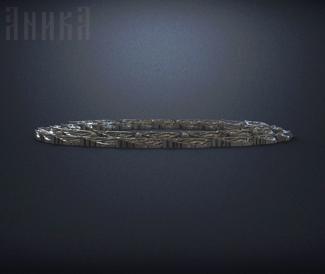 Laurel wreath 3D print model_4