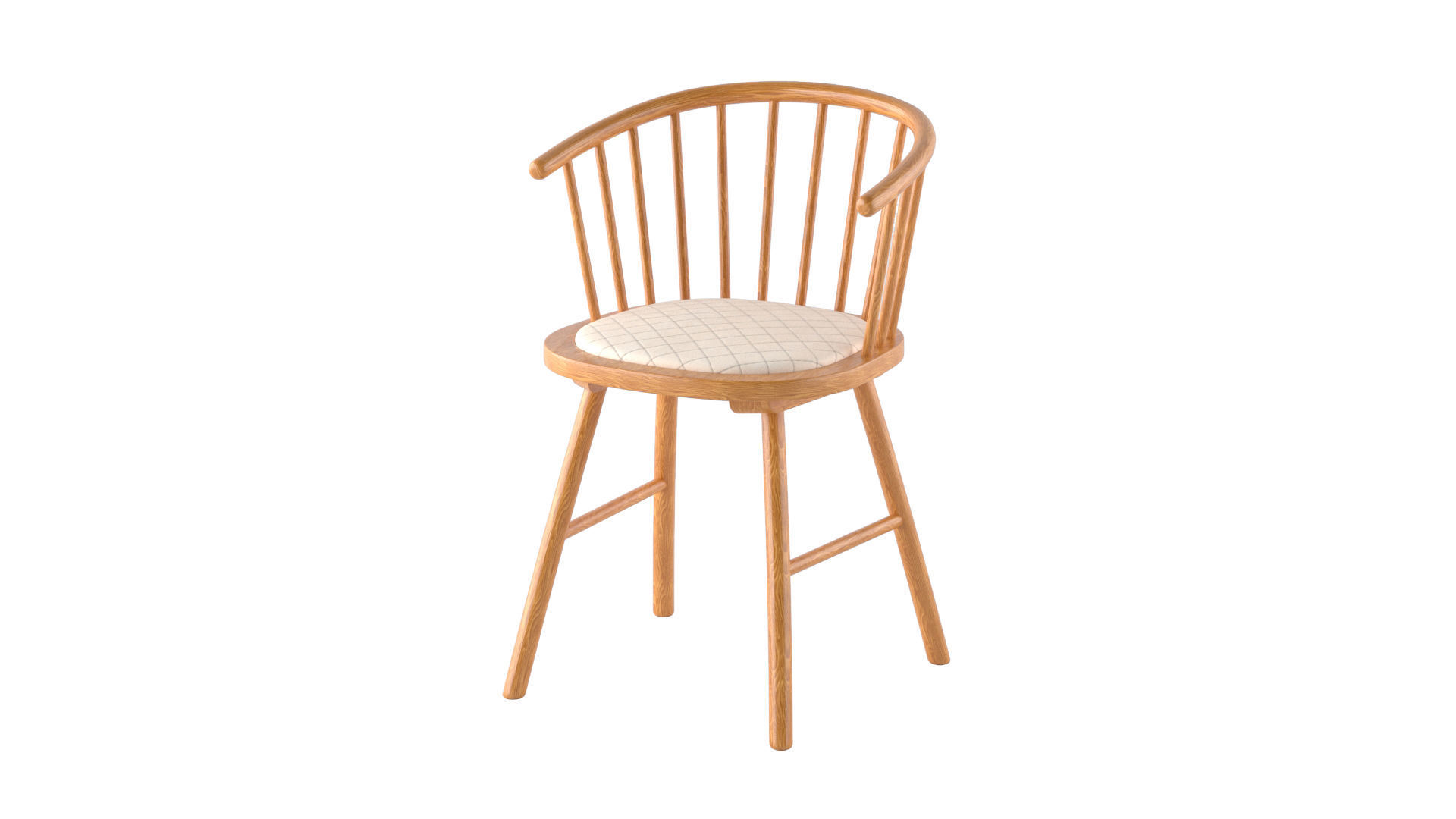 Set of 4 chair - pack 1 3D model_3