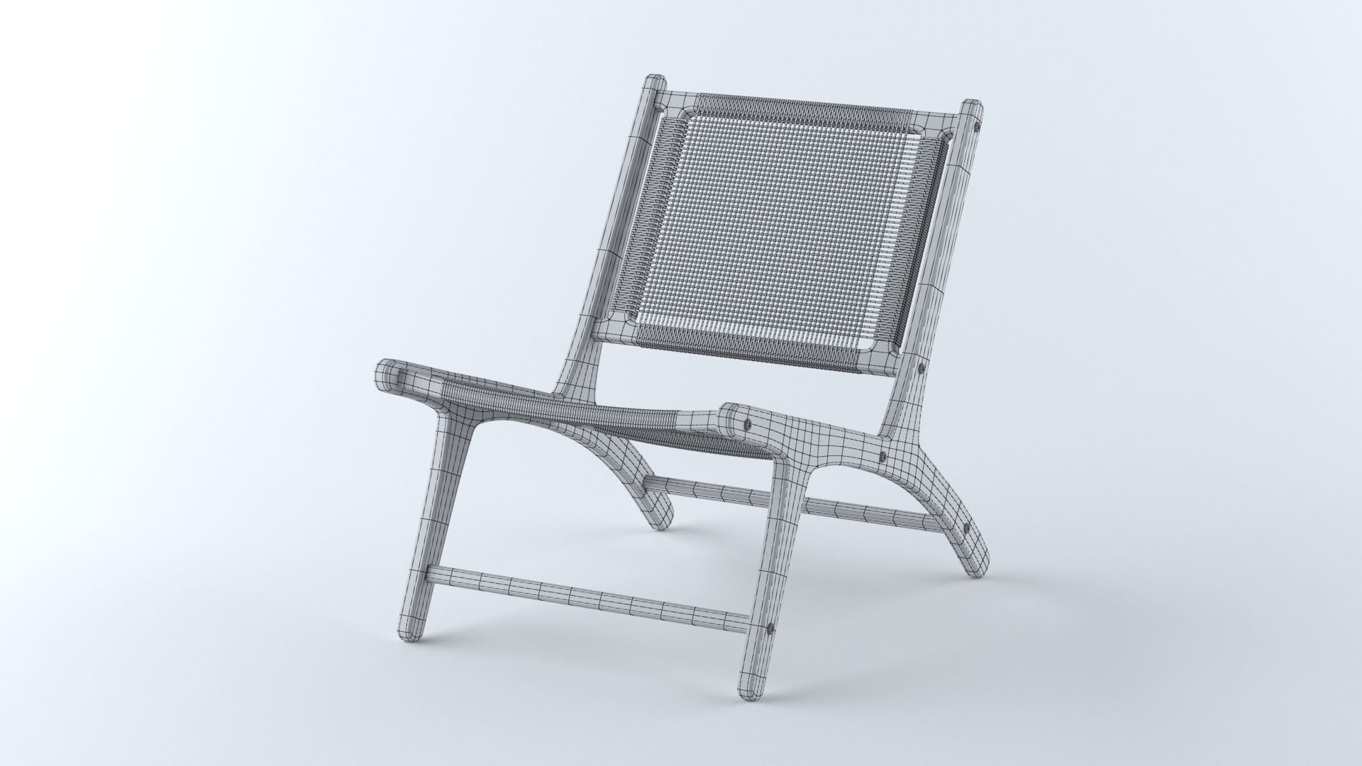 Set of 4 chair - pack 1 3D model_6