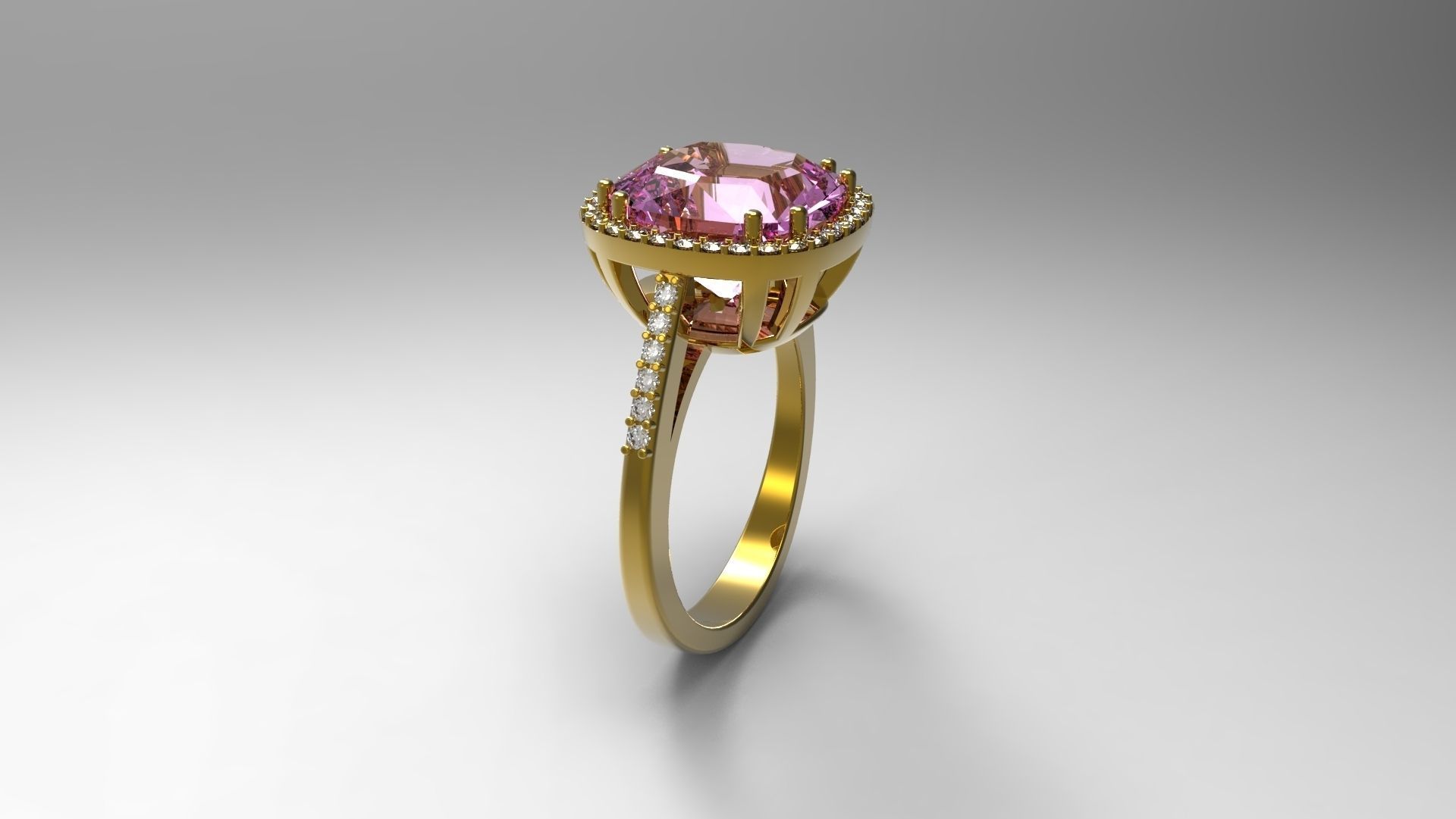 Engagement Ring 3D print model_1