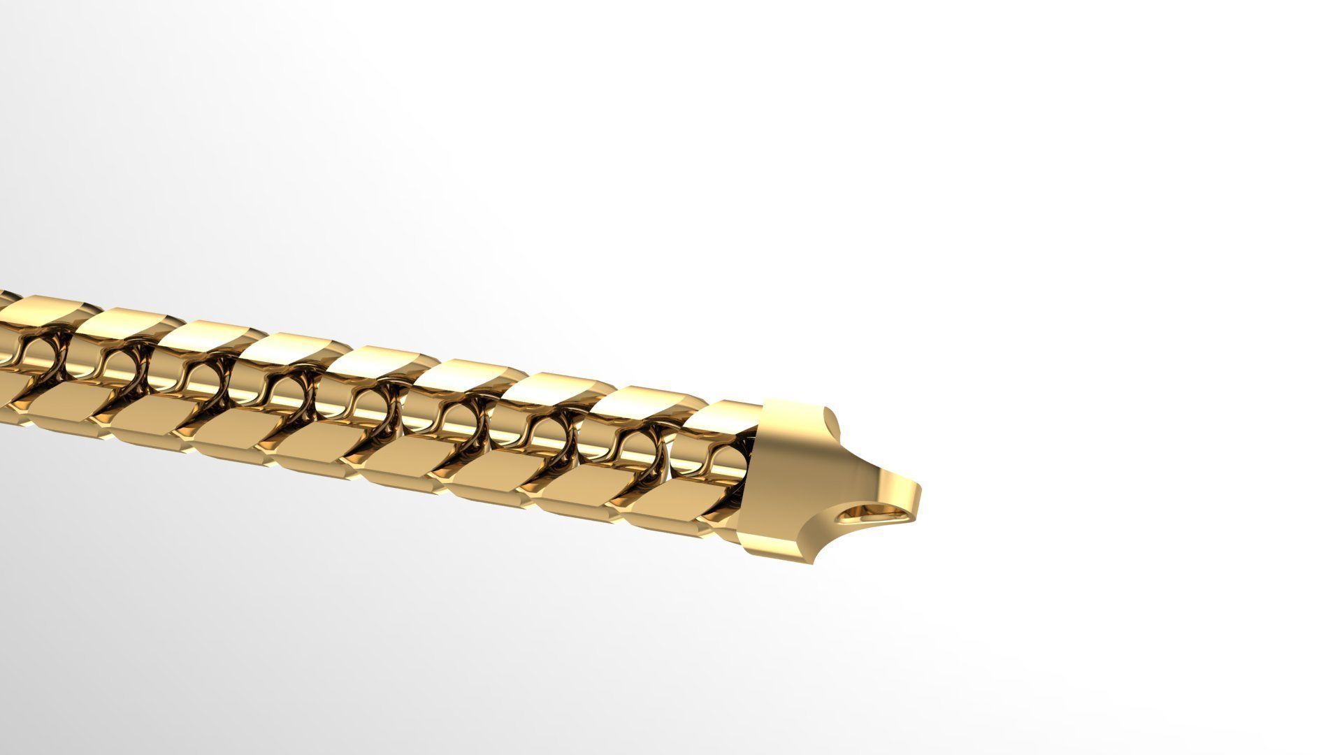 twin cuban chain Stl 3D model_6