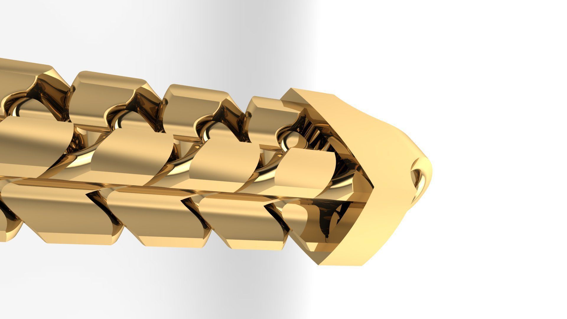 twin cuban chain Stl 3D model_2