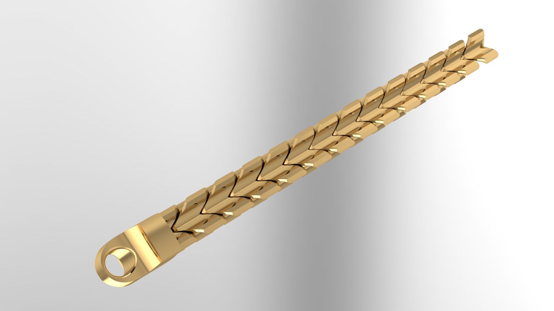 twin cuban chain Stl 3D model_5