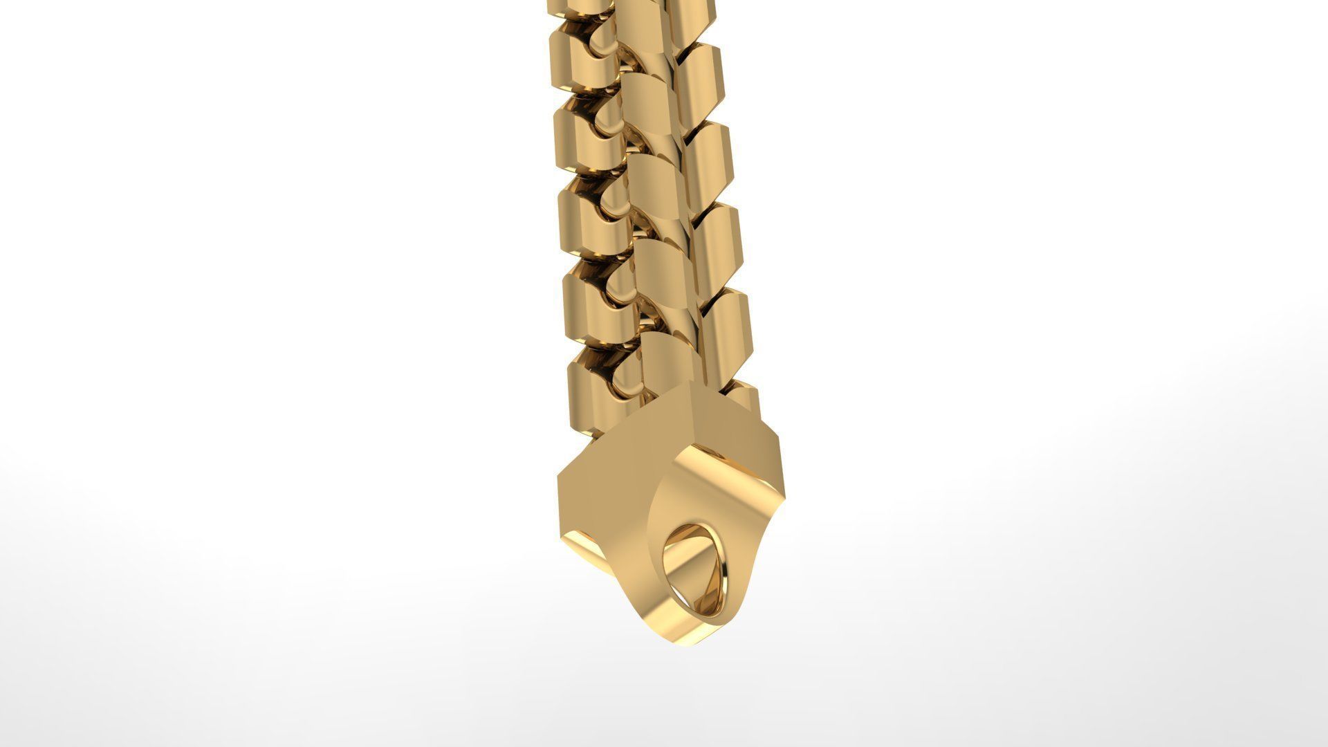 twin cuban chain Stl 3D model_3