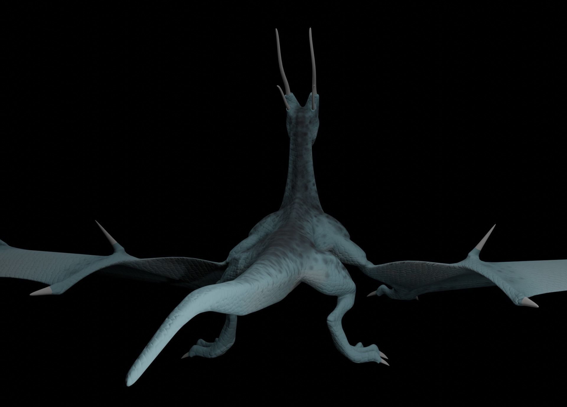 LowPoly Flying Sky Dragon Low-poly 3D model_24