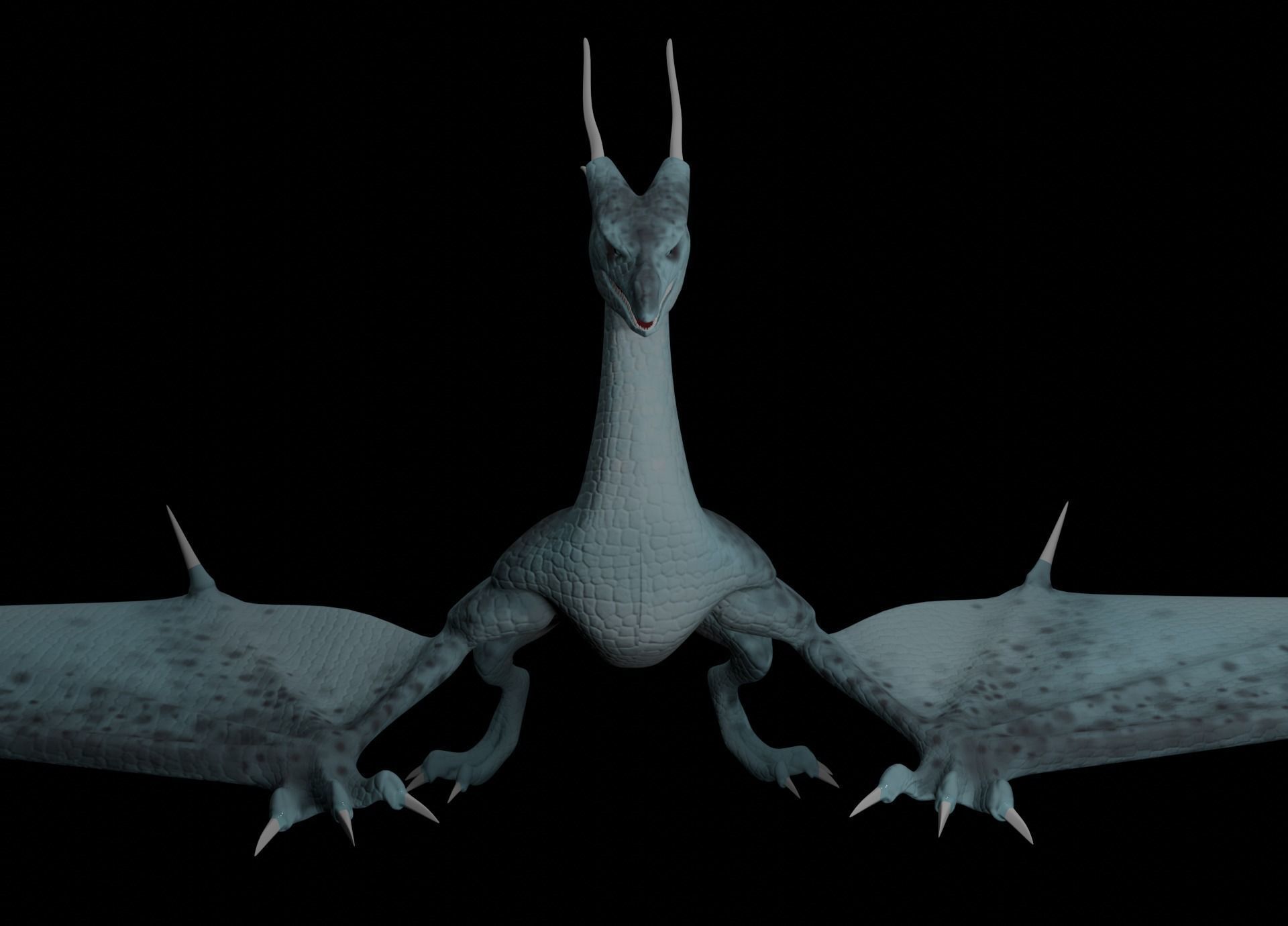 LowPoly Flying Sky Dragon Low-poly 3D model_34
