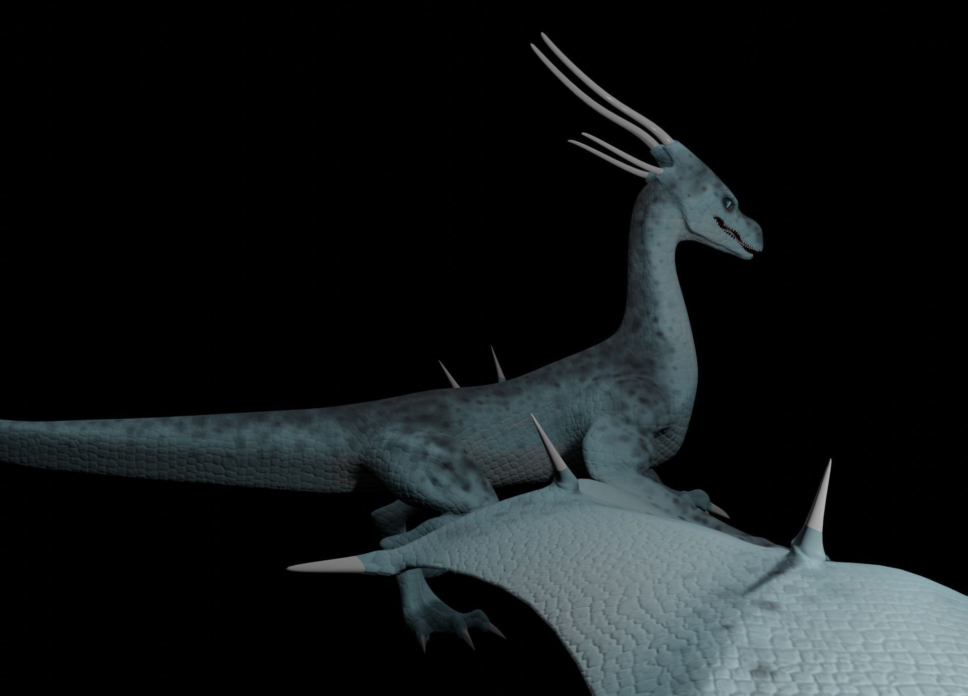 LowPoly Flying Sky Dragon Low-poly 3D model_20