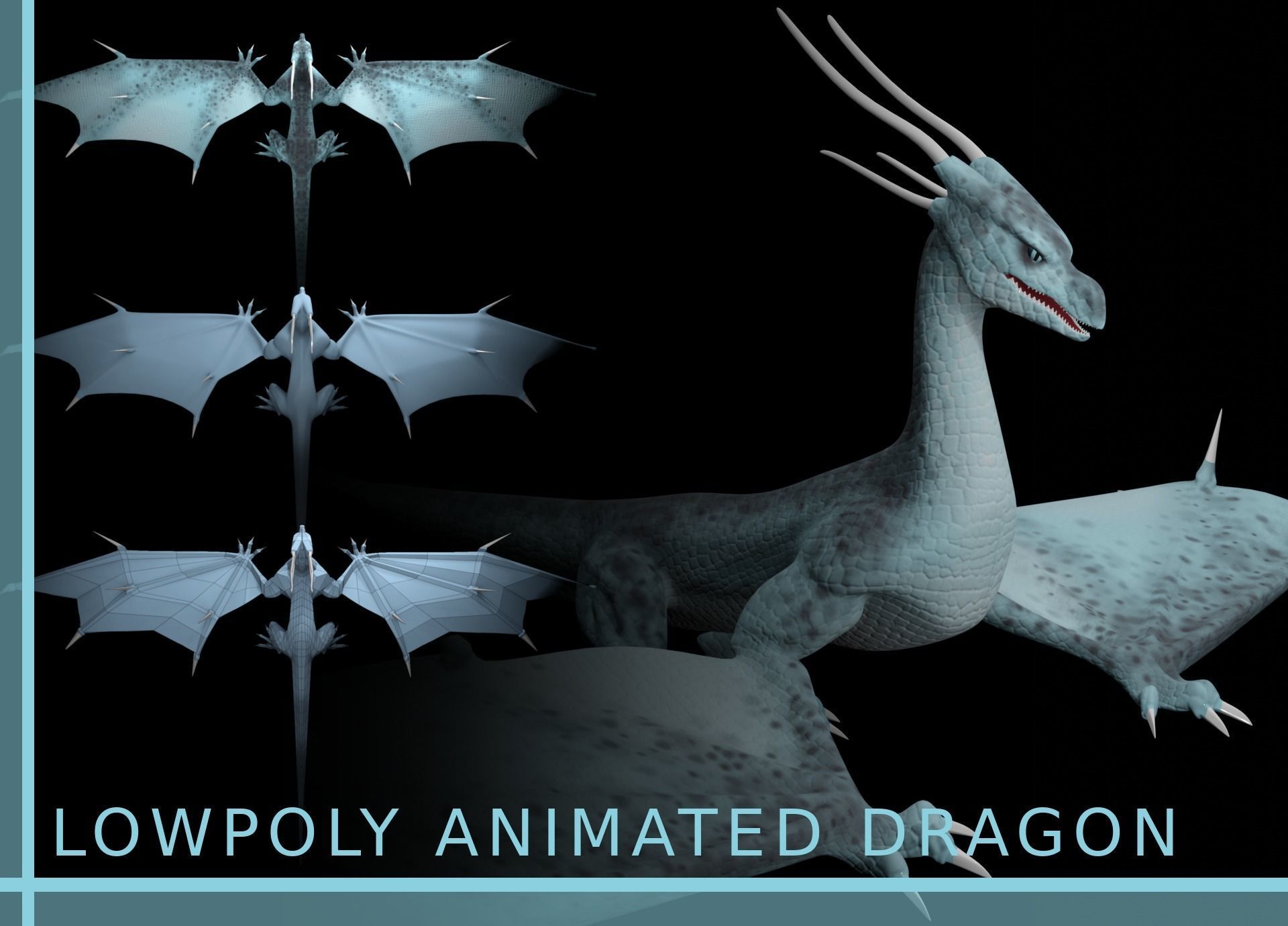 LowPoly Flying Sky Dragon