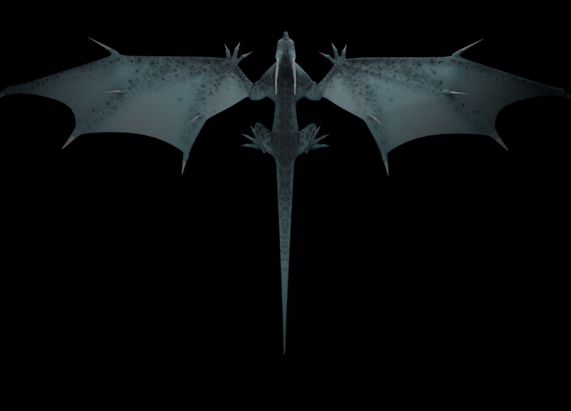 LowPoly Flying Sky Dragon Low-poly 3D model_3