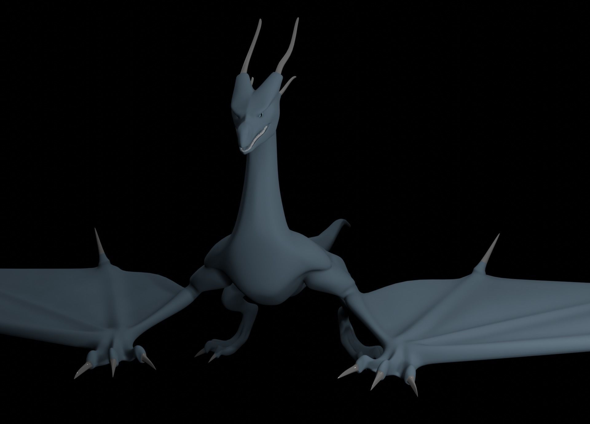 LowPoly Flying Sky Dragon Low-poly 3D model_58