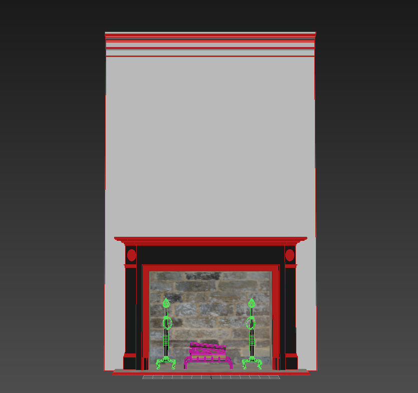 Fireplace 2 3D model_4