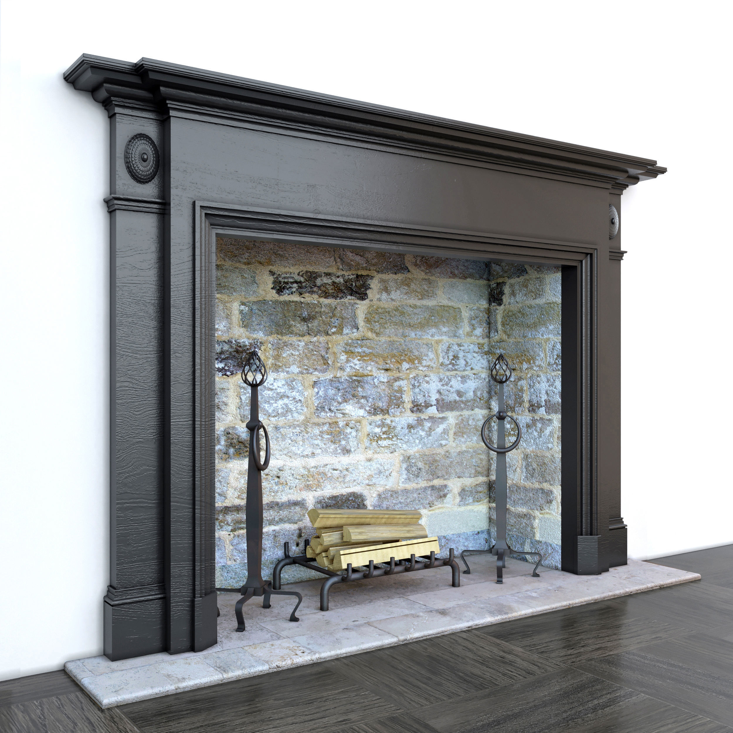 Fireplace 2 3D model_1