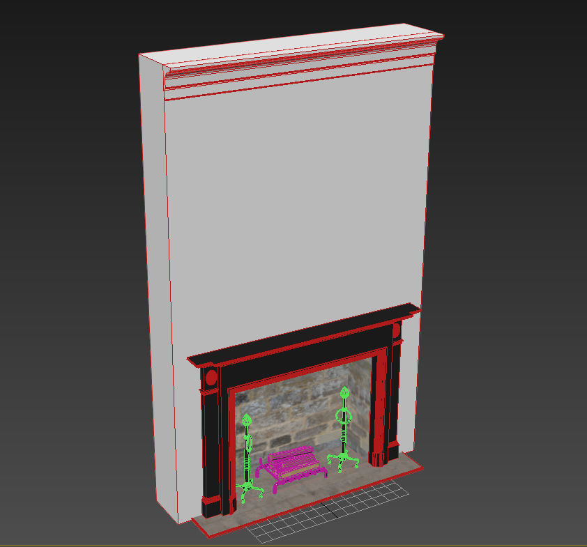 Fireplace 2 3D model_3