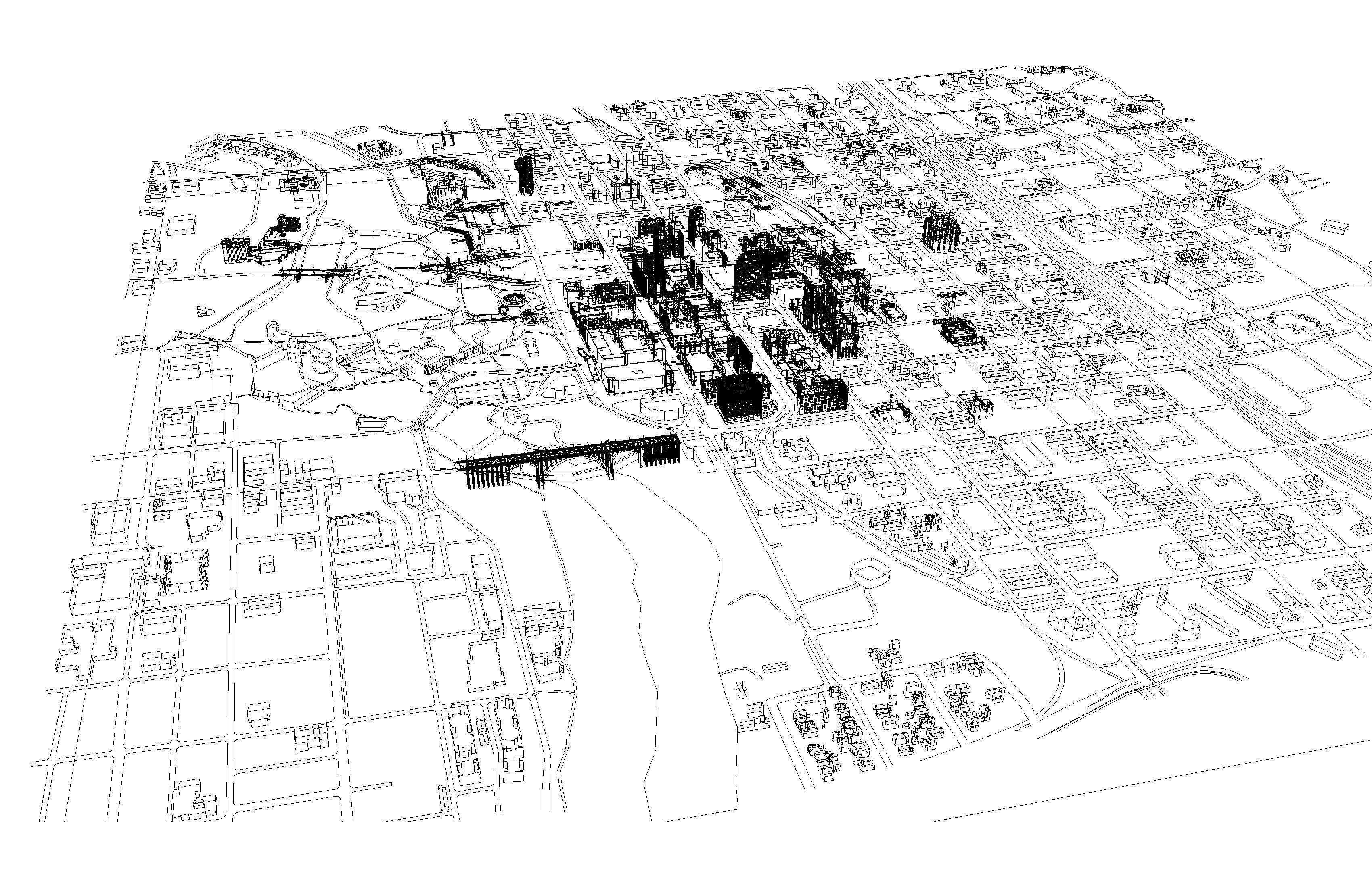 Downtown Spokane Washington 3D model_10