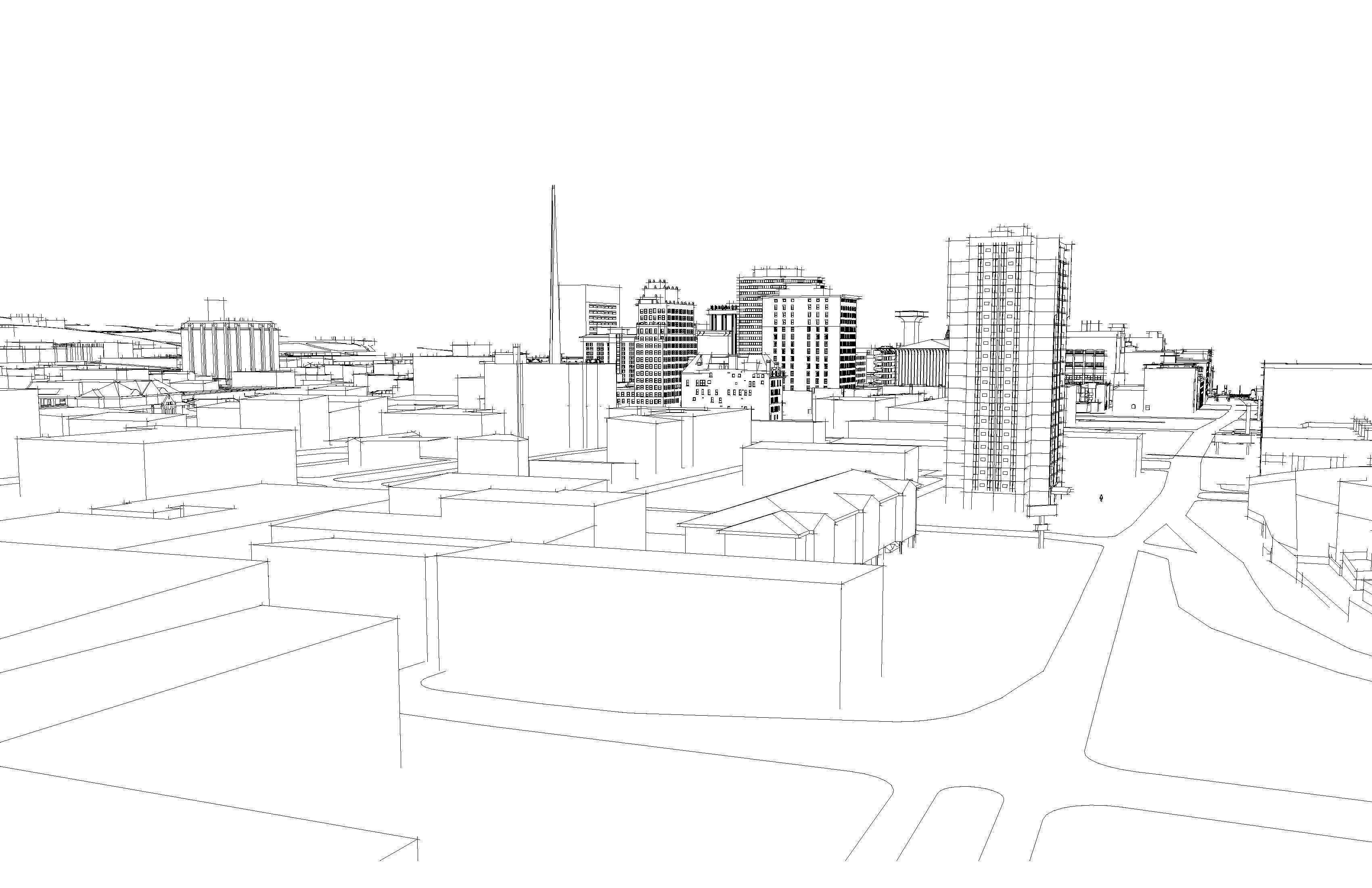 Downtown Spokane Washington 3D model_4