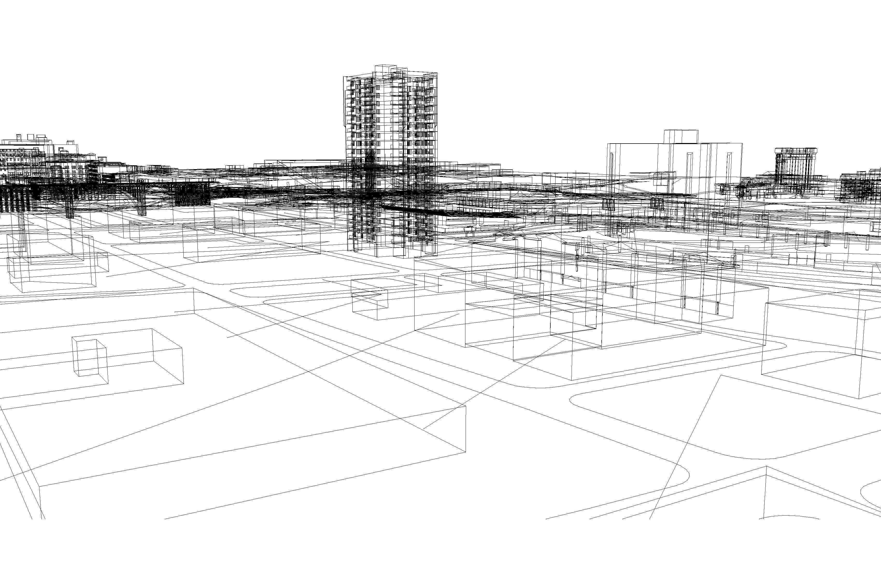 Downtown Spokane Washington 3D model_11