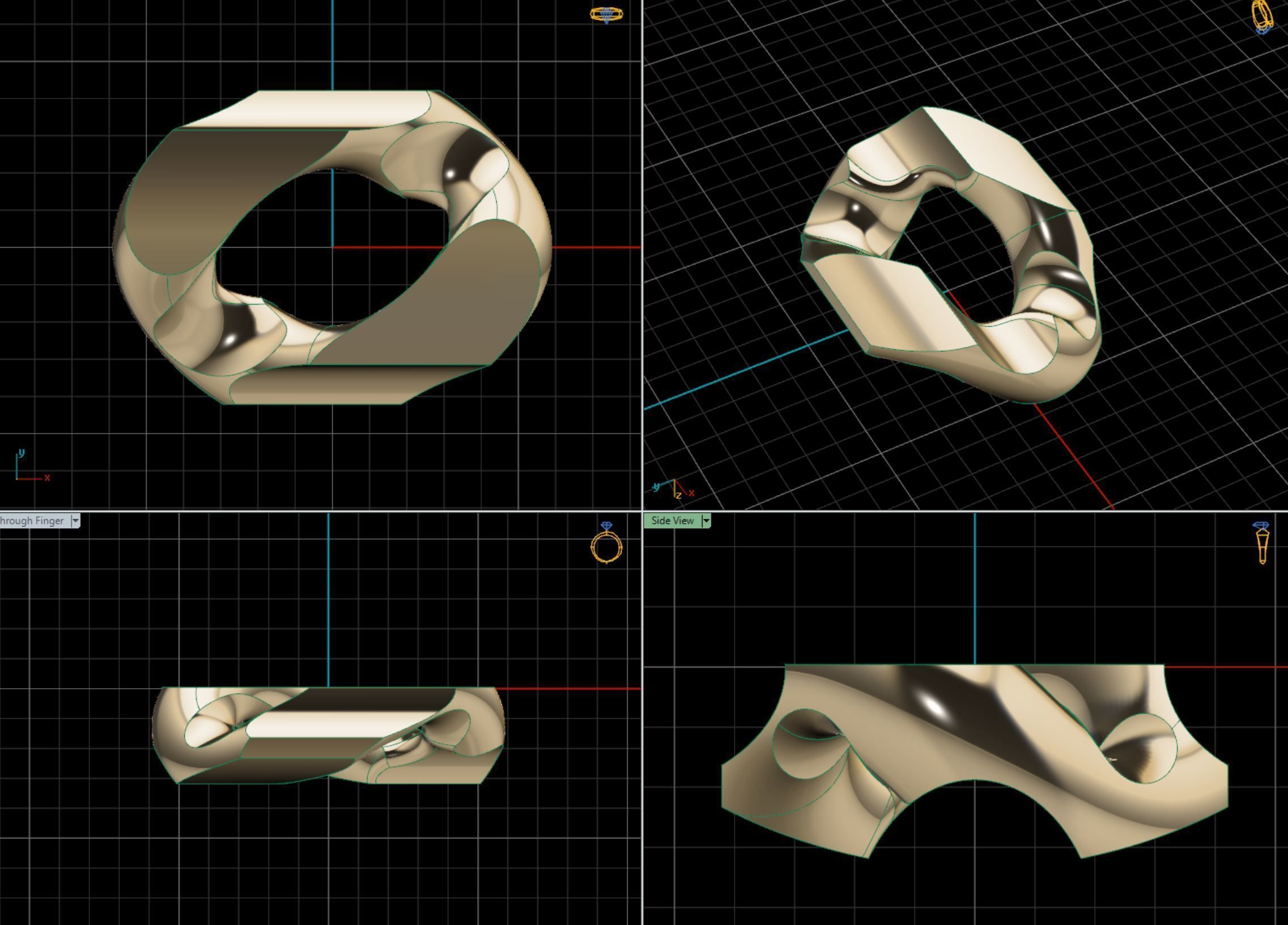 cuban chain STL 3D model_8