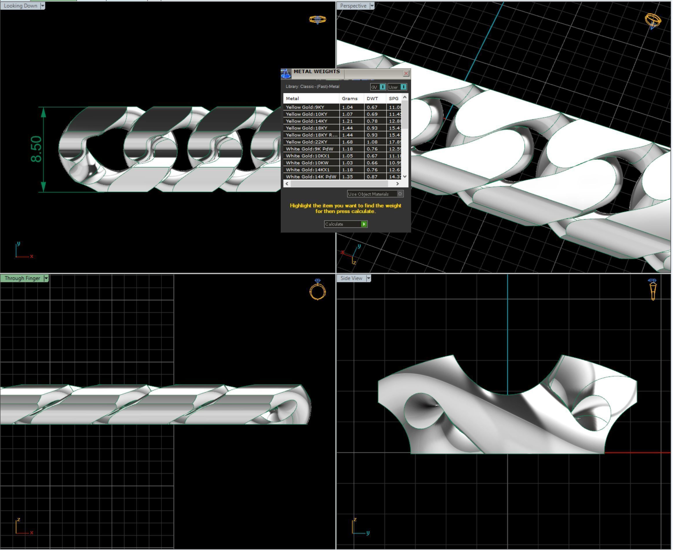 cuban chain STL 3D model_7