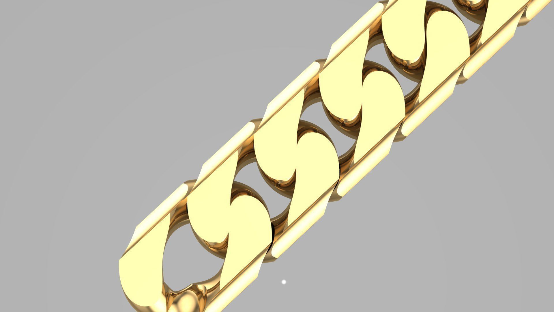 cuban chain STL 3D model_10