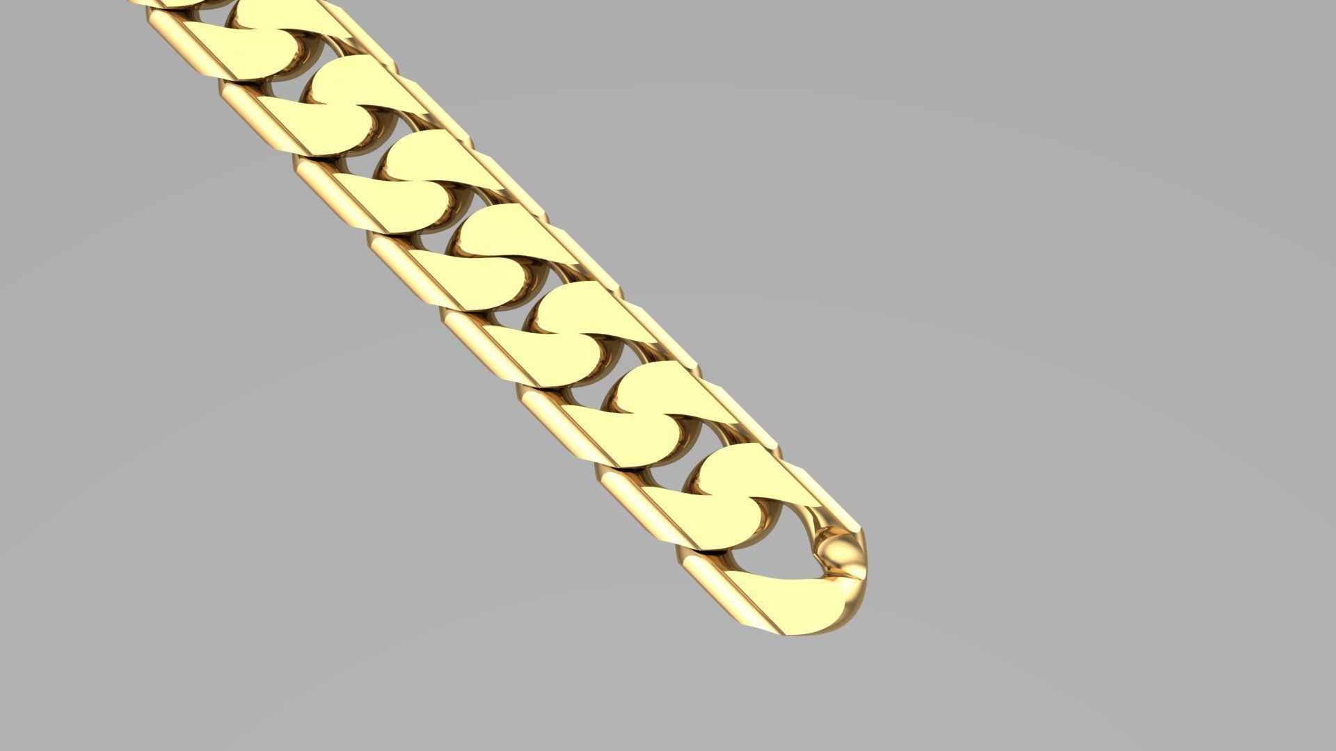 cuban chain STL 3D model_5
